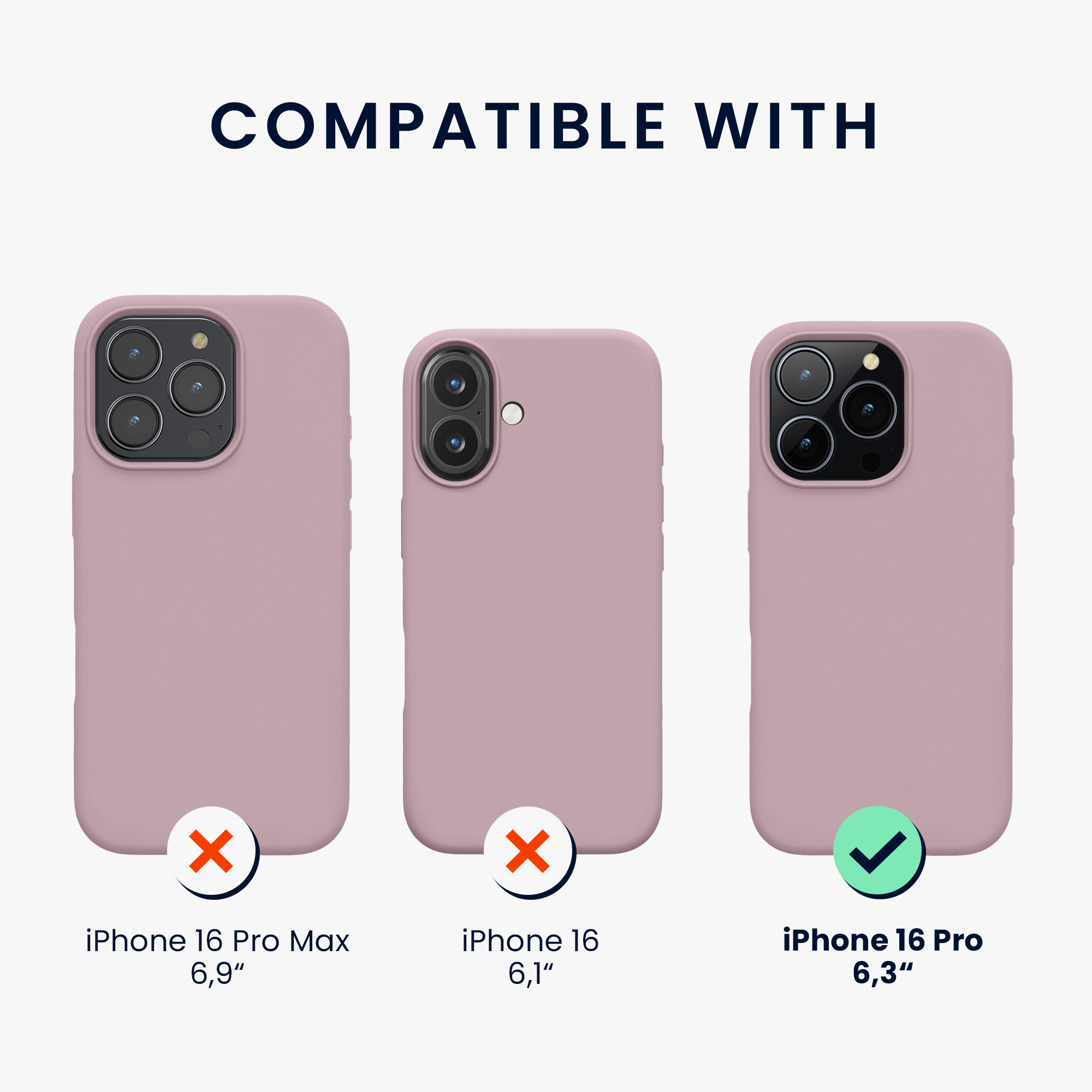 Silikonový kryt na mobil Apple iPhone 16 Pro kwmobile - Mauve