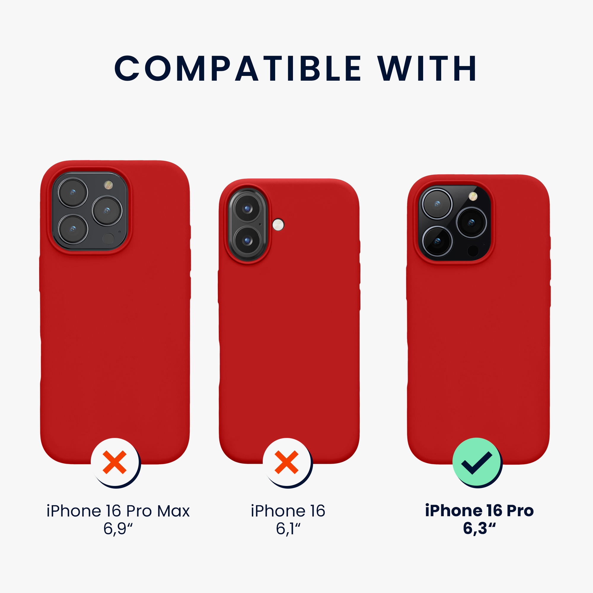 Silikonový kryt na mobil Apple iPhone 16 Pro kwmobile - červená