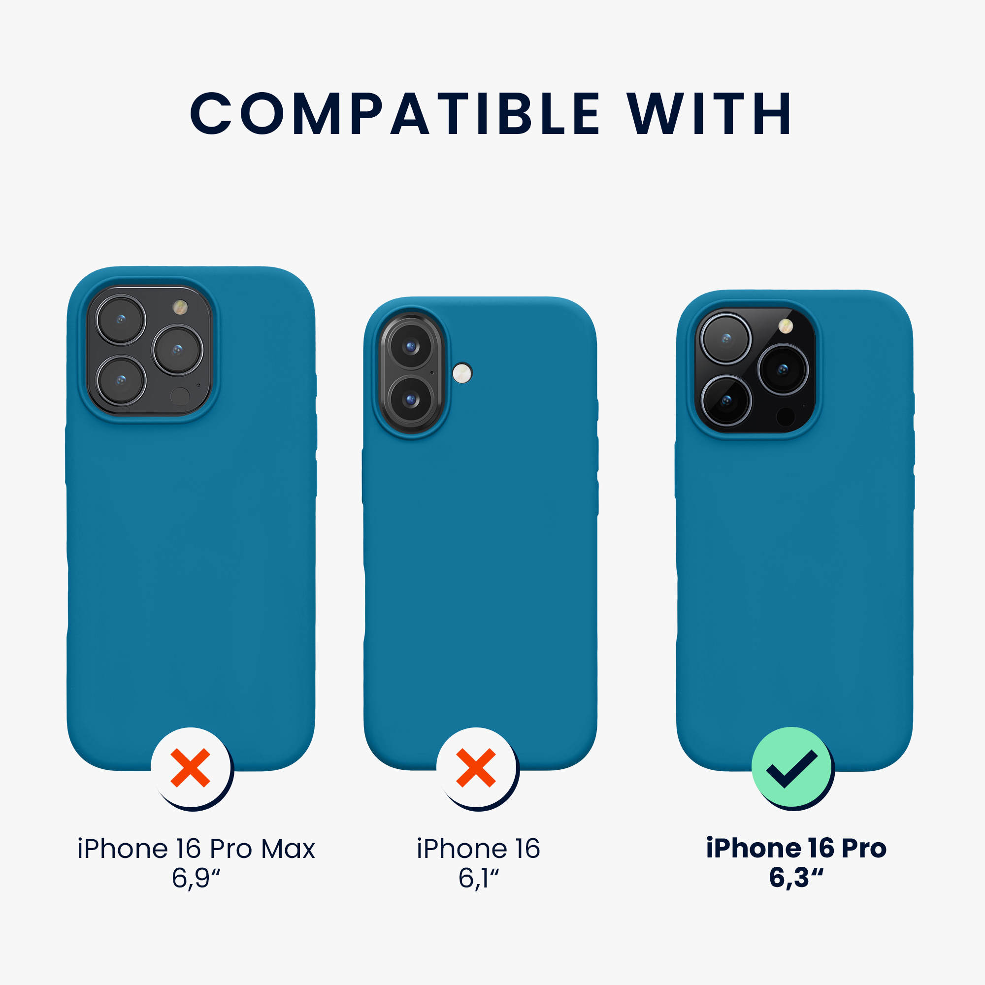 Silikonový kryt na mobil Apple iPhone 16 Pro kwmobile - modrá