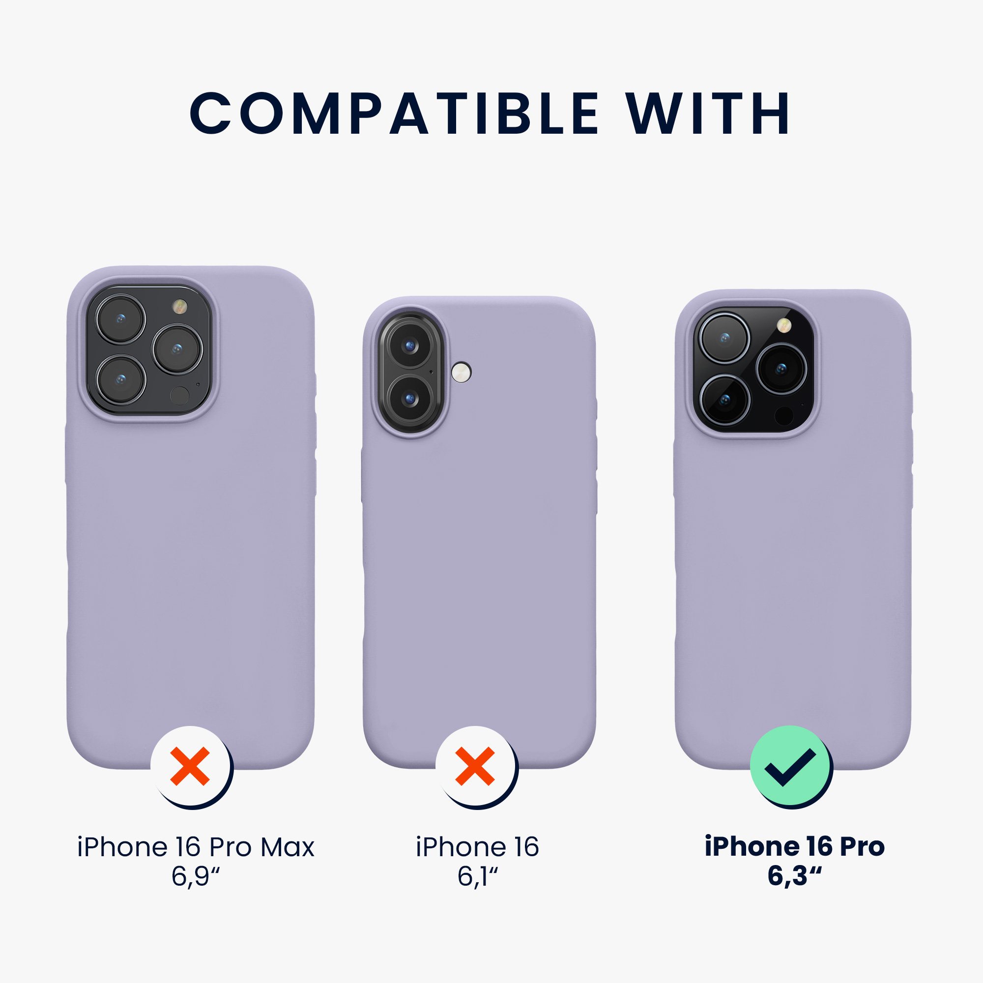 Silikonový kryt na mobil Apple iPhone 16 Pro kwmobile - levandulová