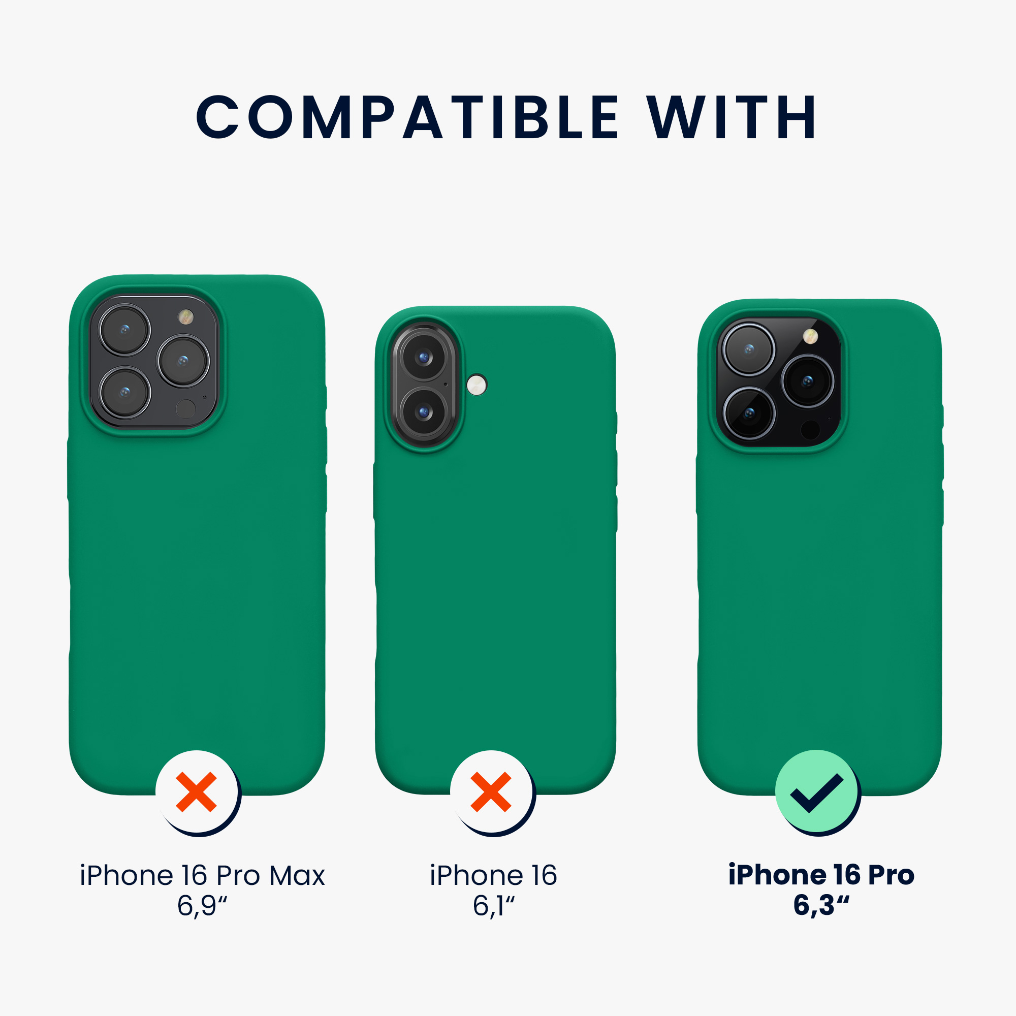 Silikonový kryt na mobil Apple iPhone 16 Pro kwmobile - zelená