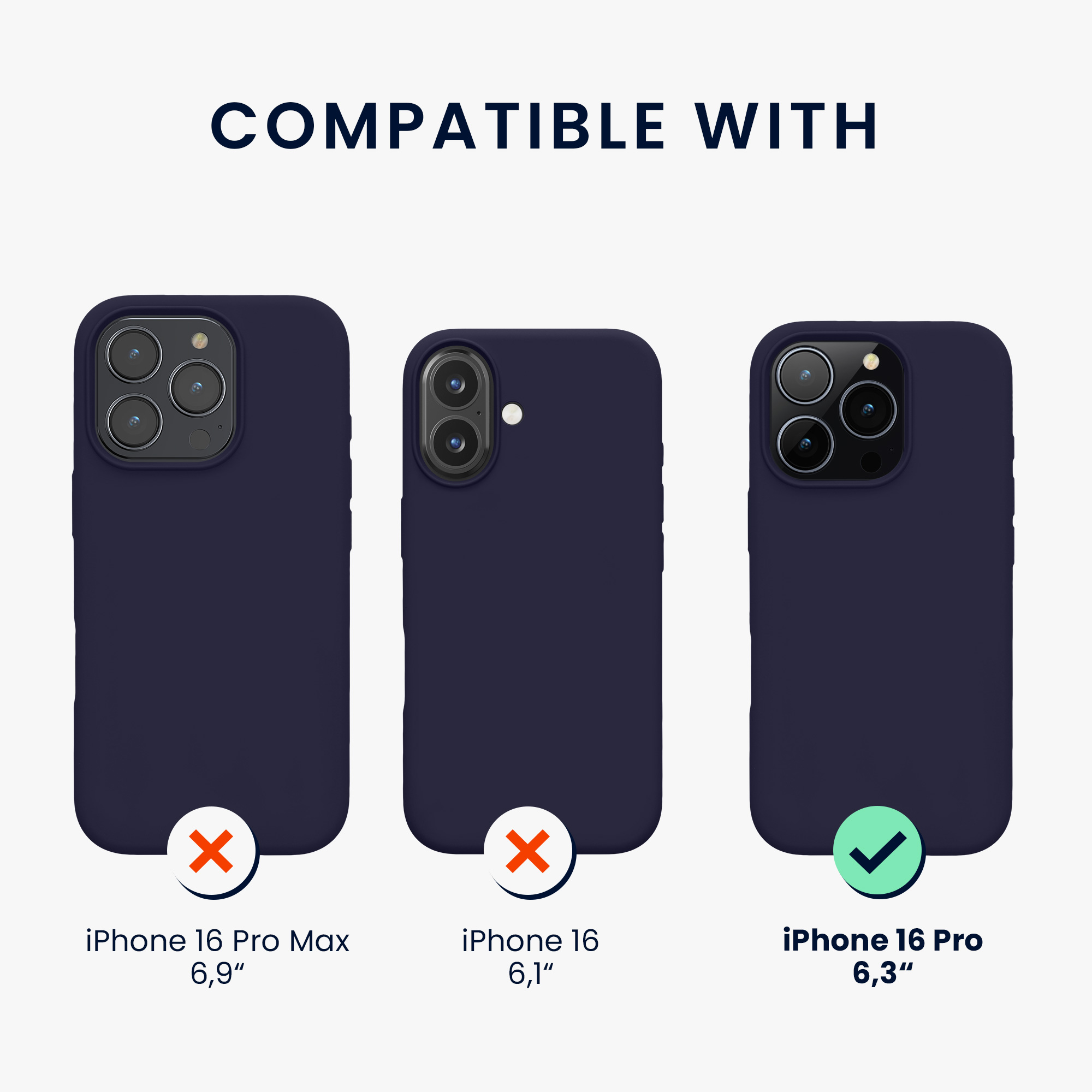 Pouzdro pro Apple iPhone 16 Pro kwmobile silikonové - hluboký oceán
