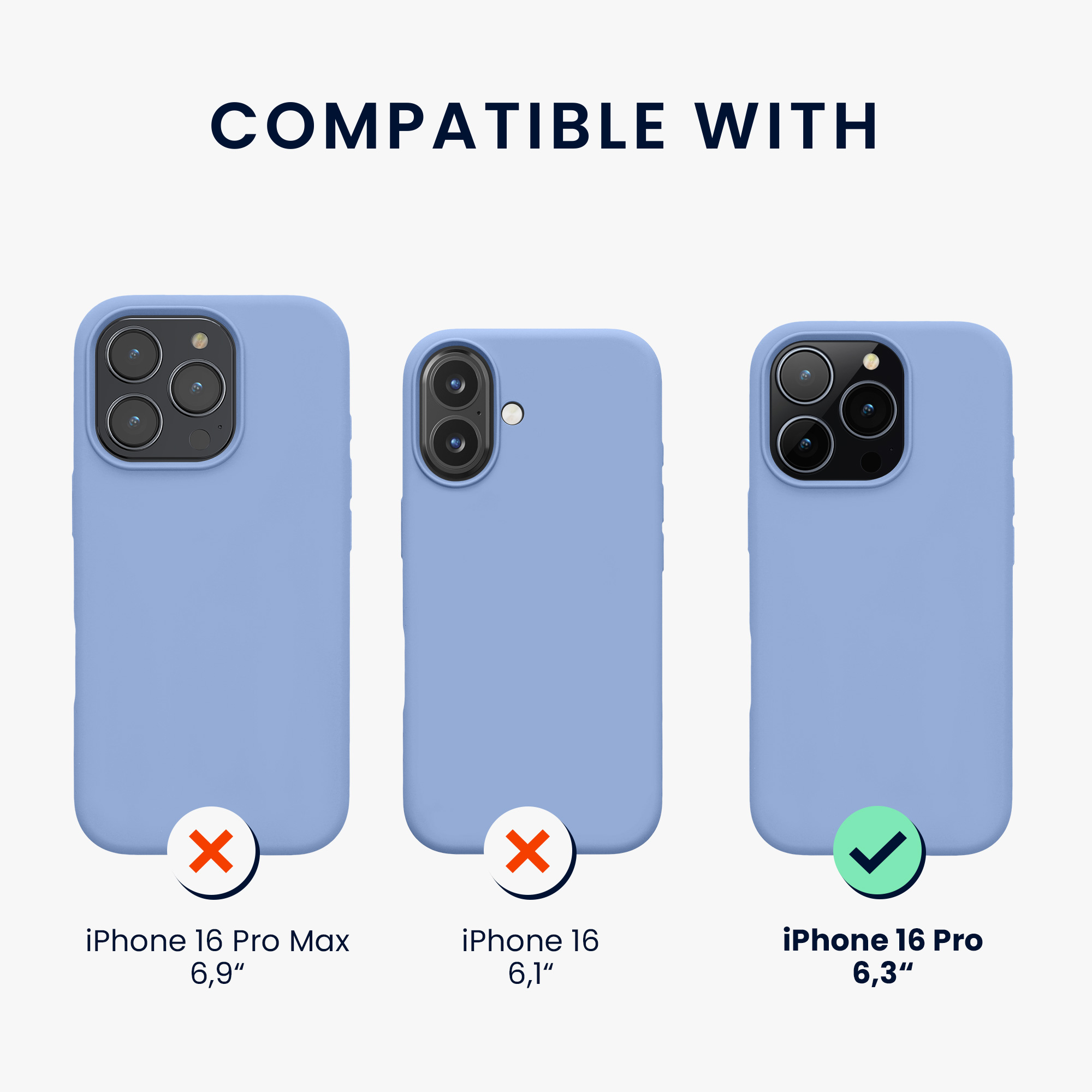 Pouzdro pro Apple iPhone 16 Pro kwmobile silikonové - levandulová modrá