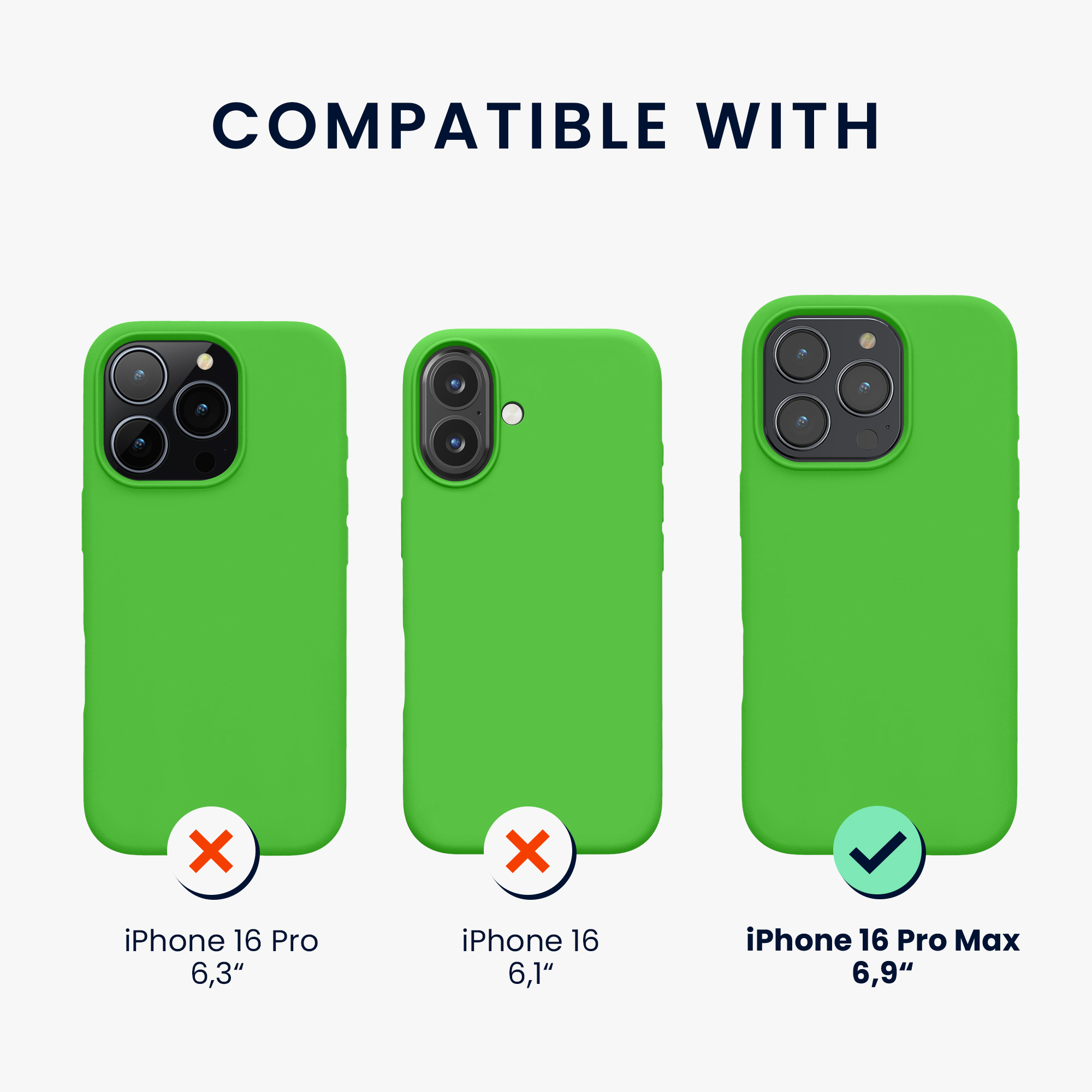 Silikonový kryt na mobil Apple iPhone 16 Pro Max kwmobile - zelená