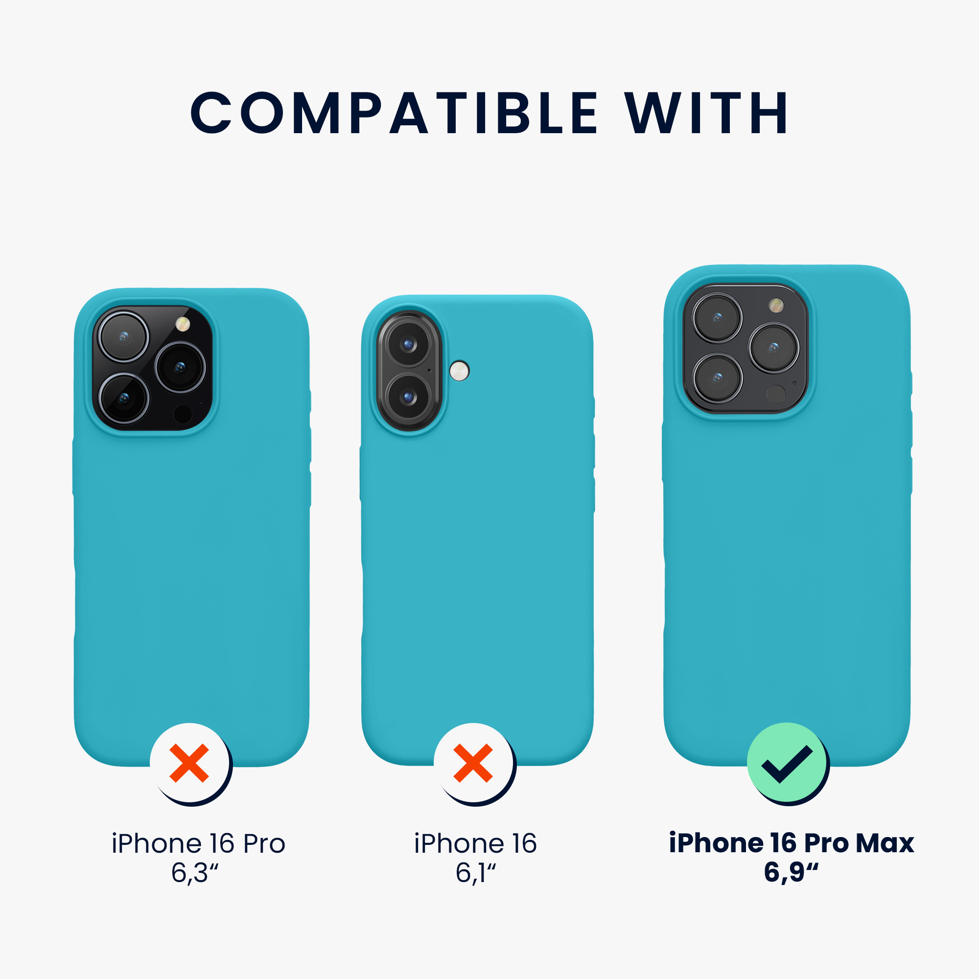 Silikonový kryt na mobil Apple iPhone 16 Pro Max kwmobile - Cool Glacier