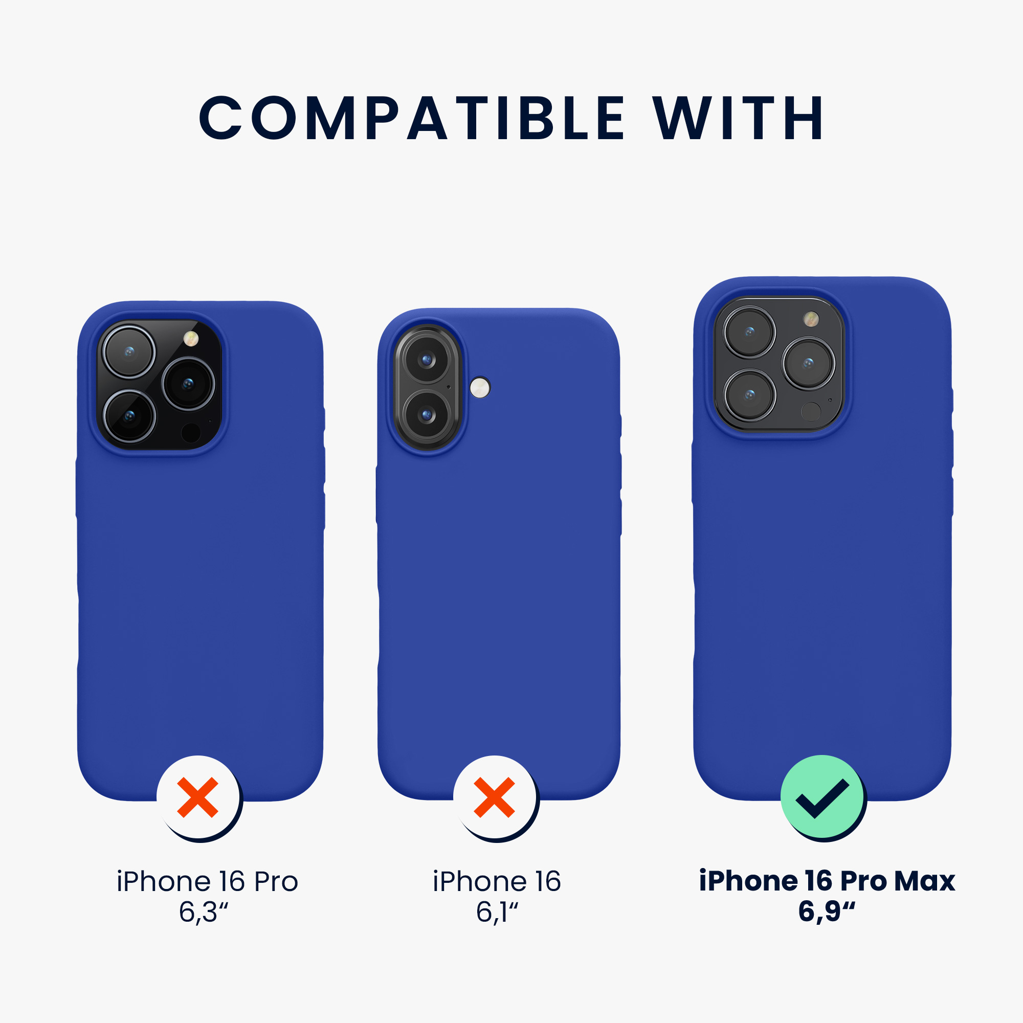 Pouzdro pro Apple iPhone 16 Pro Max kwmobile silikonové - baltská modrá