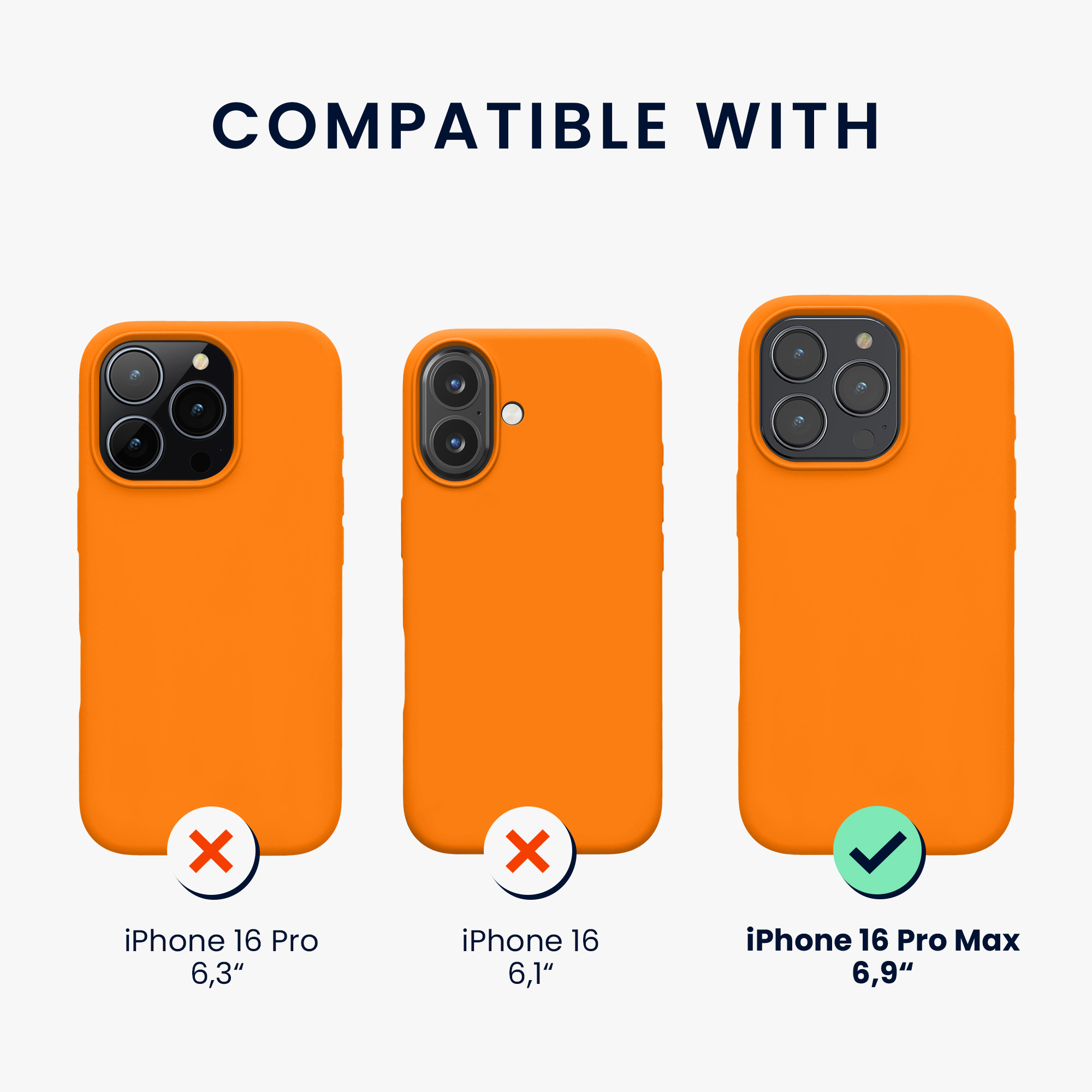 Silikonový kryt na mobil Apple iPhone 16 Pro Max kwmobile - ovocně oranžová