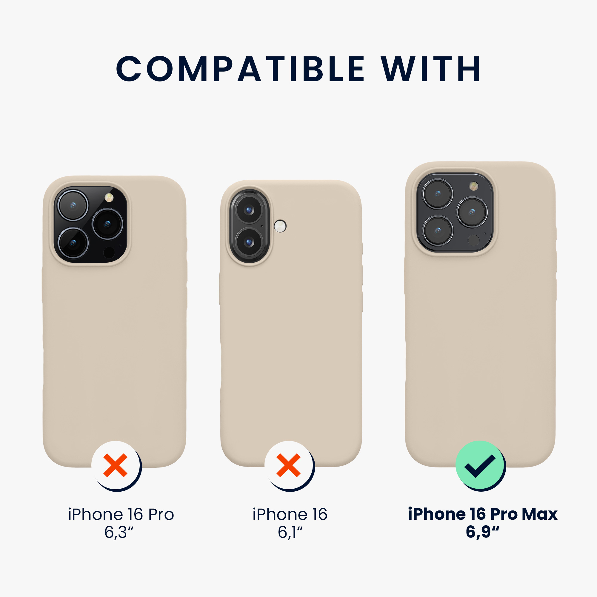 Silikonový kryt na mobil Apple iPhone 16 Pro Max kwmobile - Cream