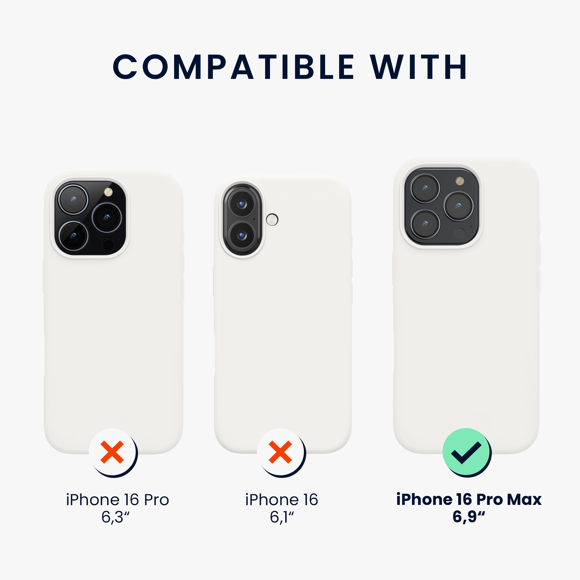 Silikonový kryt Kwmobile pro iPhone 16 Pro Max - bílá