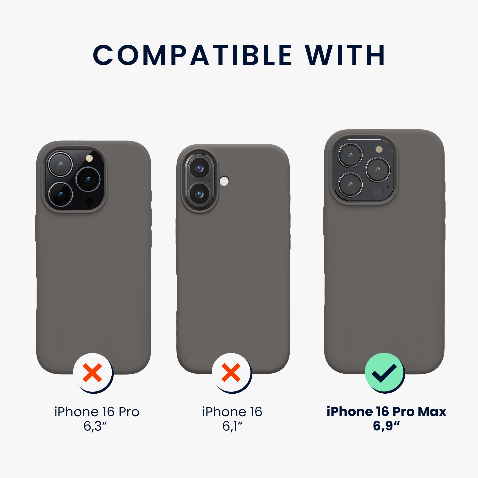 Silikonový kryt na mobil Apple iPhone 16 Pro Max kwmobile - Stone Dust