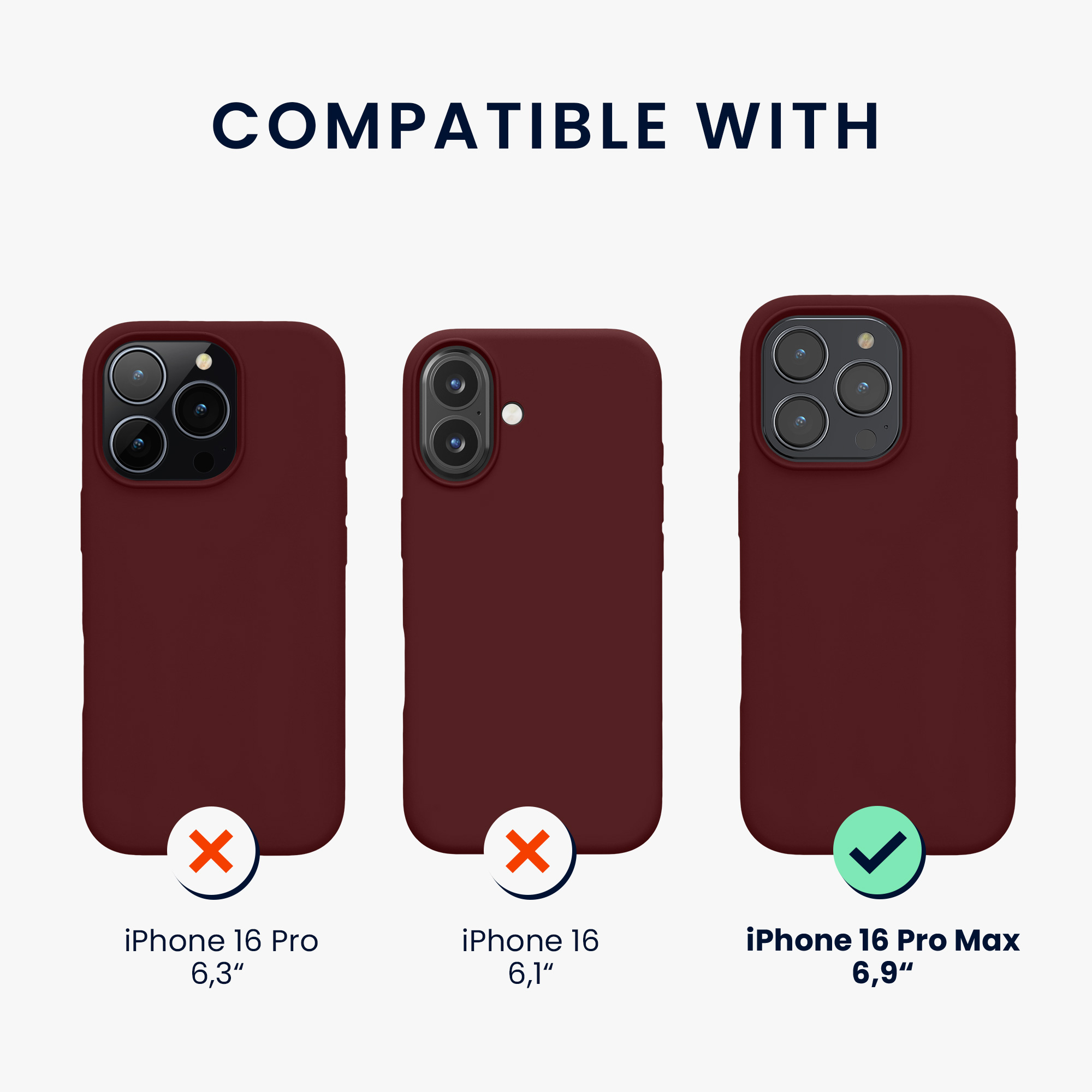 TPU silikonový kryt pro Apple iPhone 16 Pro Max, měkký povrch kwmobile ‑ vínově fialová