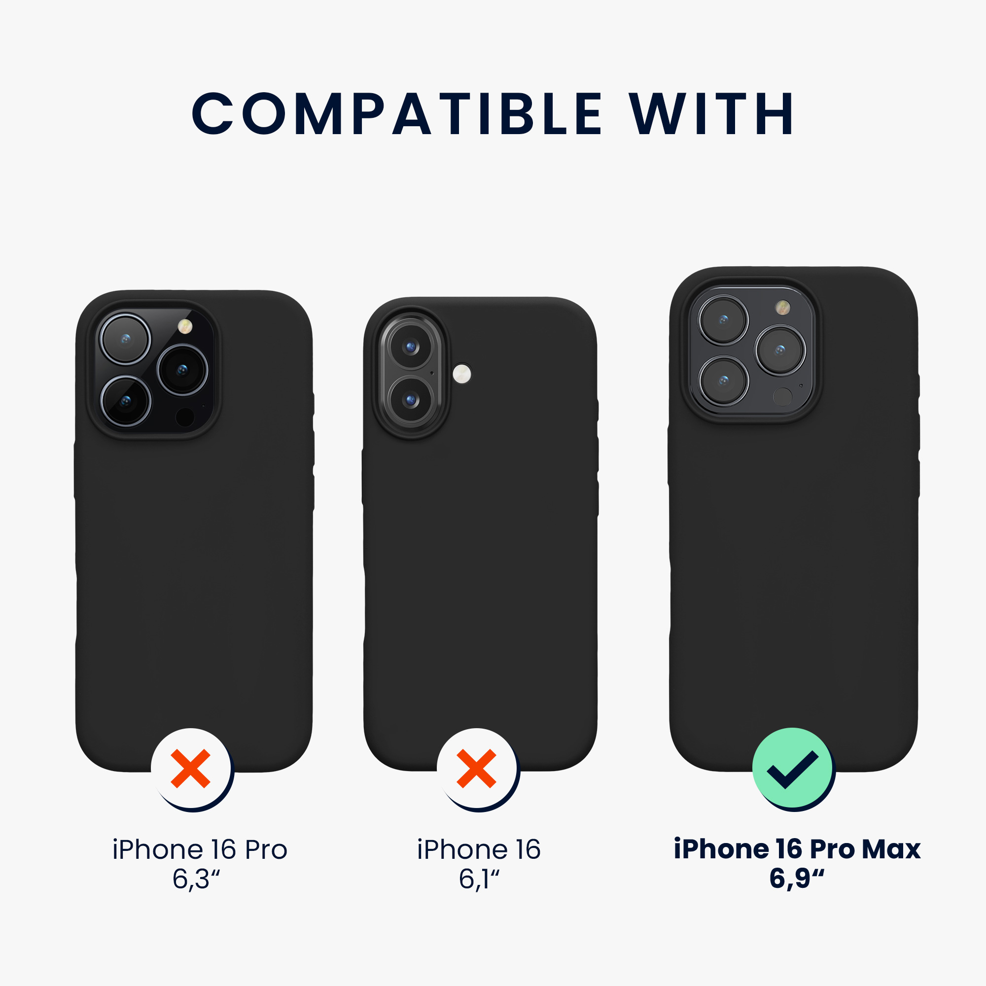 Silikonový kryt Kwmobile pro iPhone 16 Pro Max - černá matná