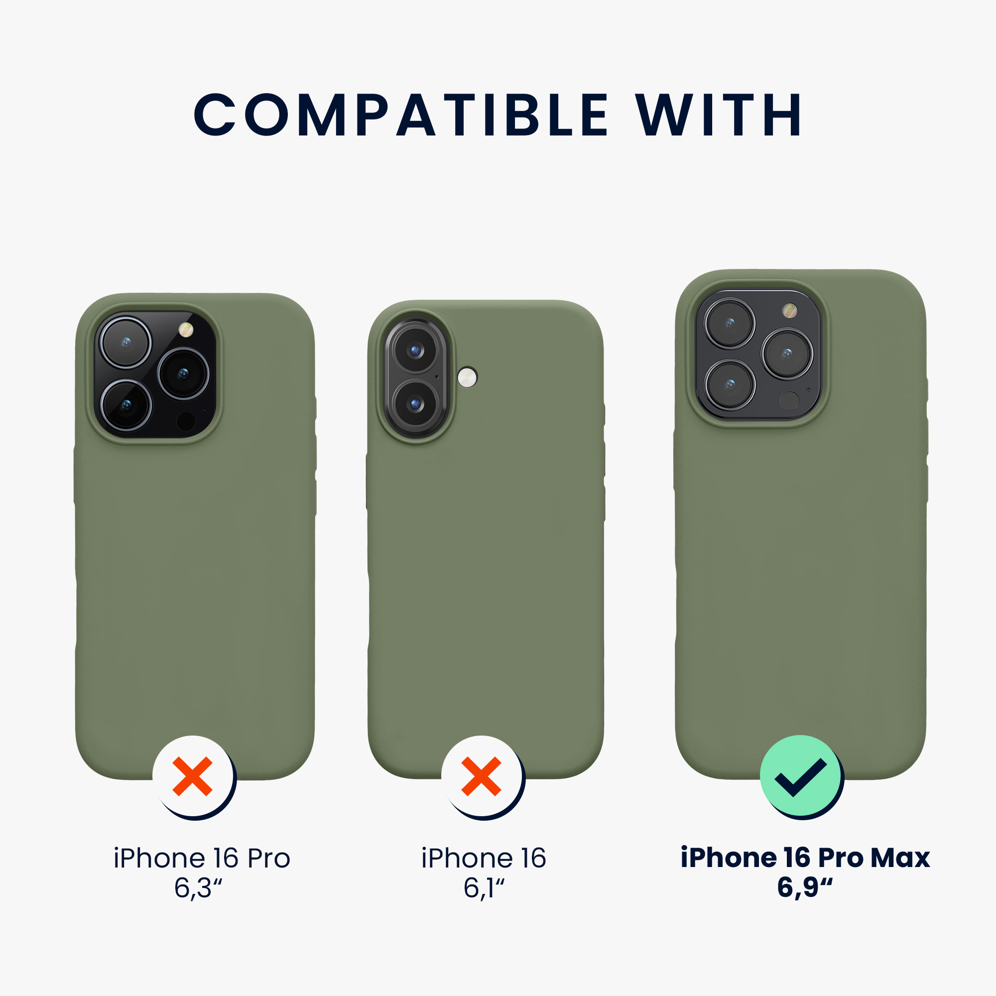 Silikonový kryt na mobil Apple iPhone 16 Pro Max kwmobile - zelená
