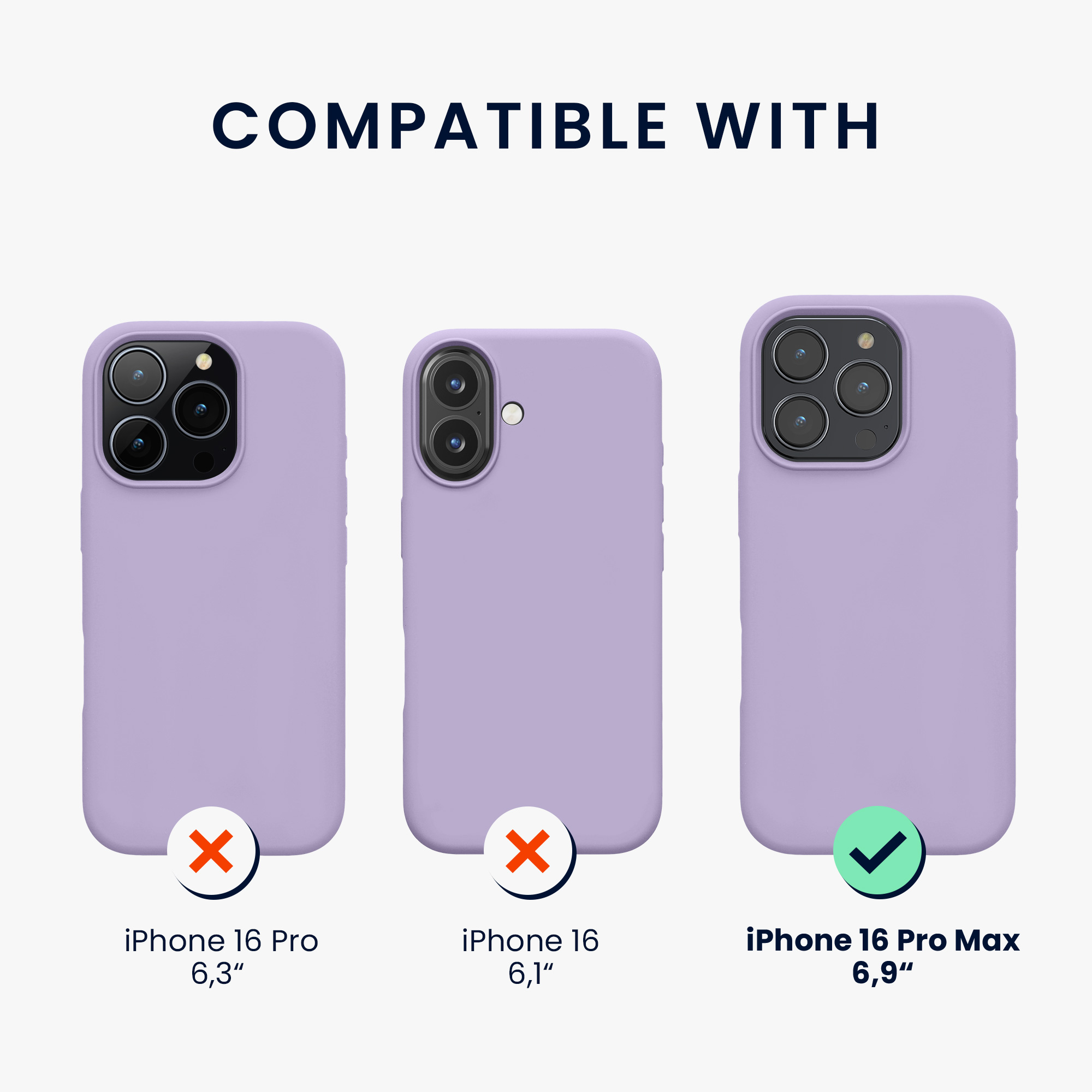 Silikonový kryt na mobil Apple iPhone 16 Pro Max kwmobile - levandulová