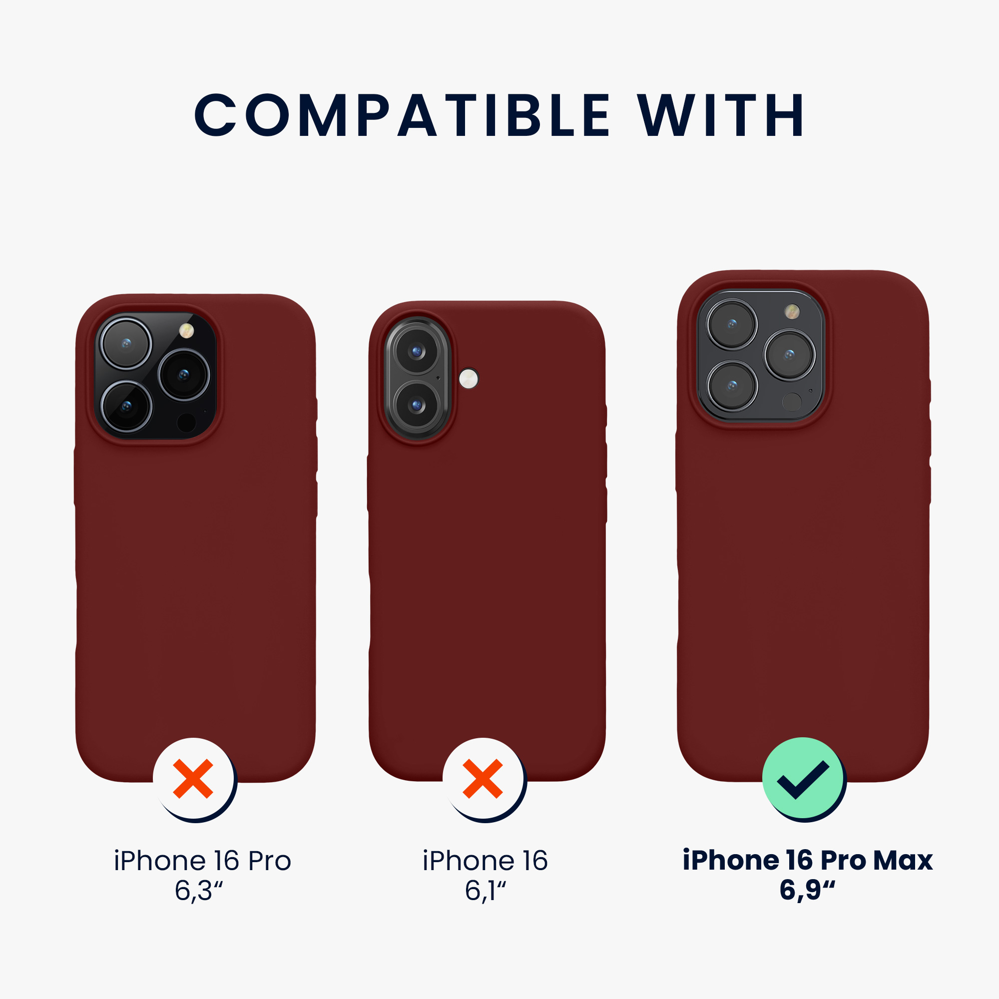 Silikonový kryt na mobil Apple iPhone 16 Pro Max kwmobile - červená