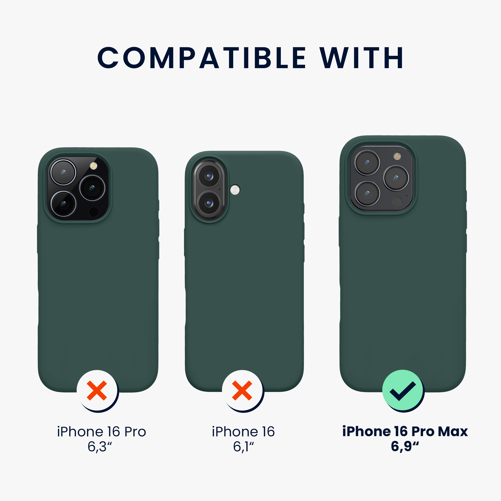 Silikonový kryt na mobil Apple iPhone 16 Pro Max kwmobile - zelená