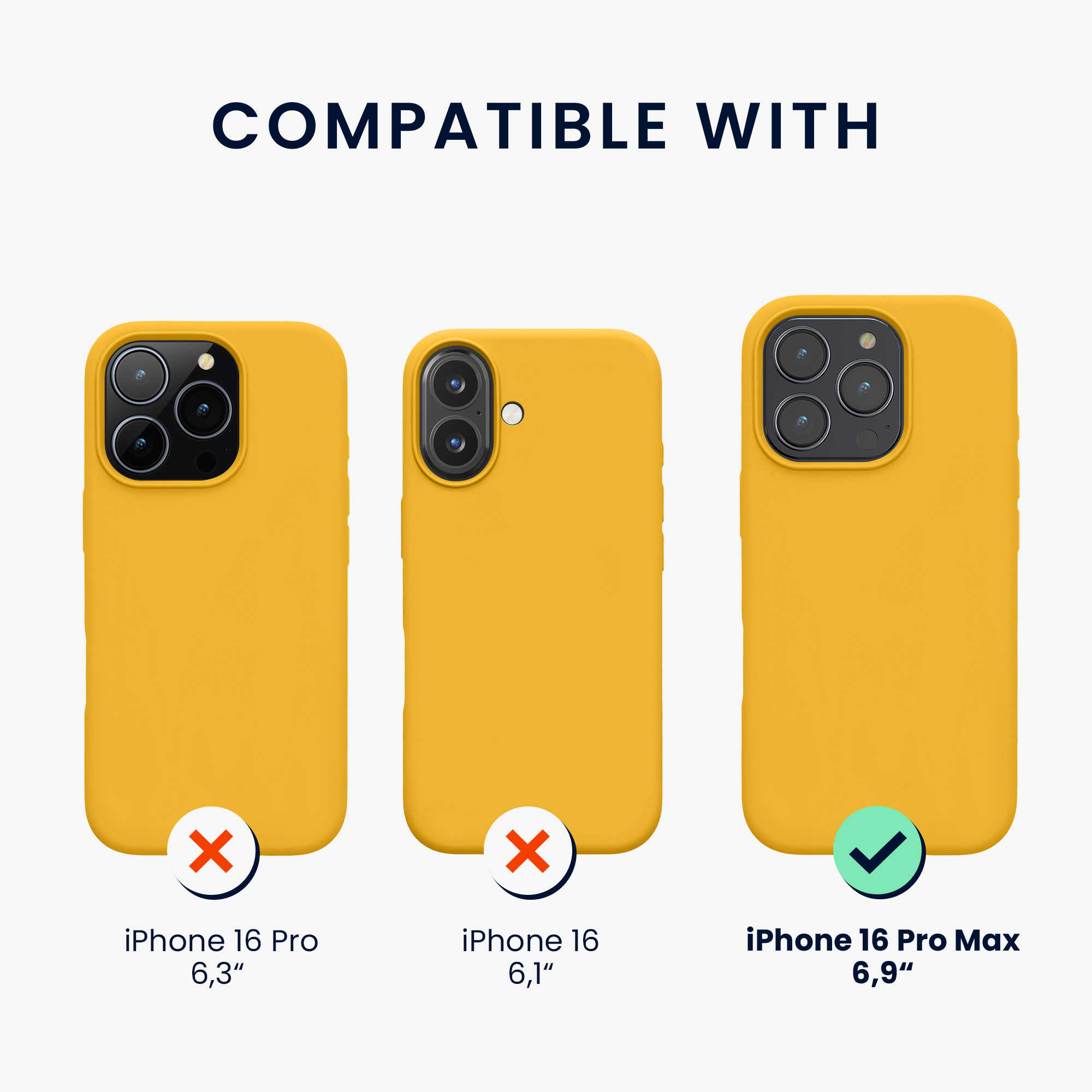 Silikonový kryt Kwmobile pro iPhone 16 Pro Max - medově žlutá