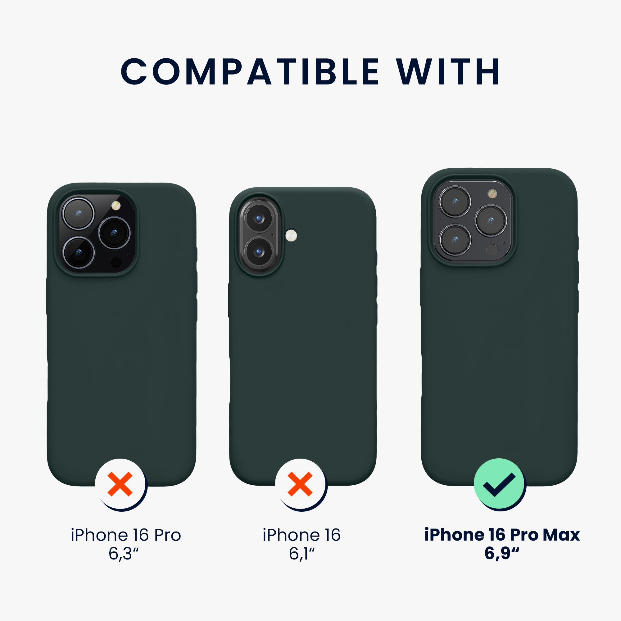 Silikonový kryt na mobil Apple iPhone 16 Pro Max kwmobile - zelená