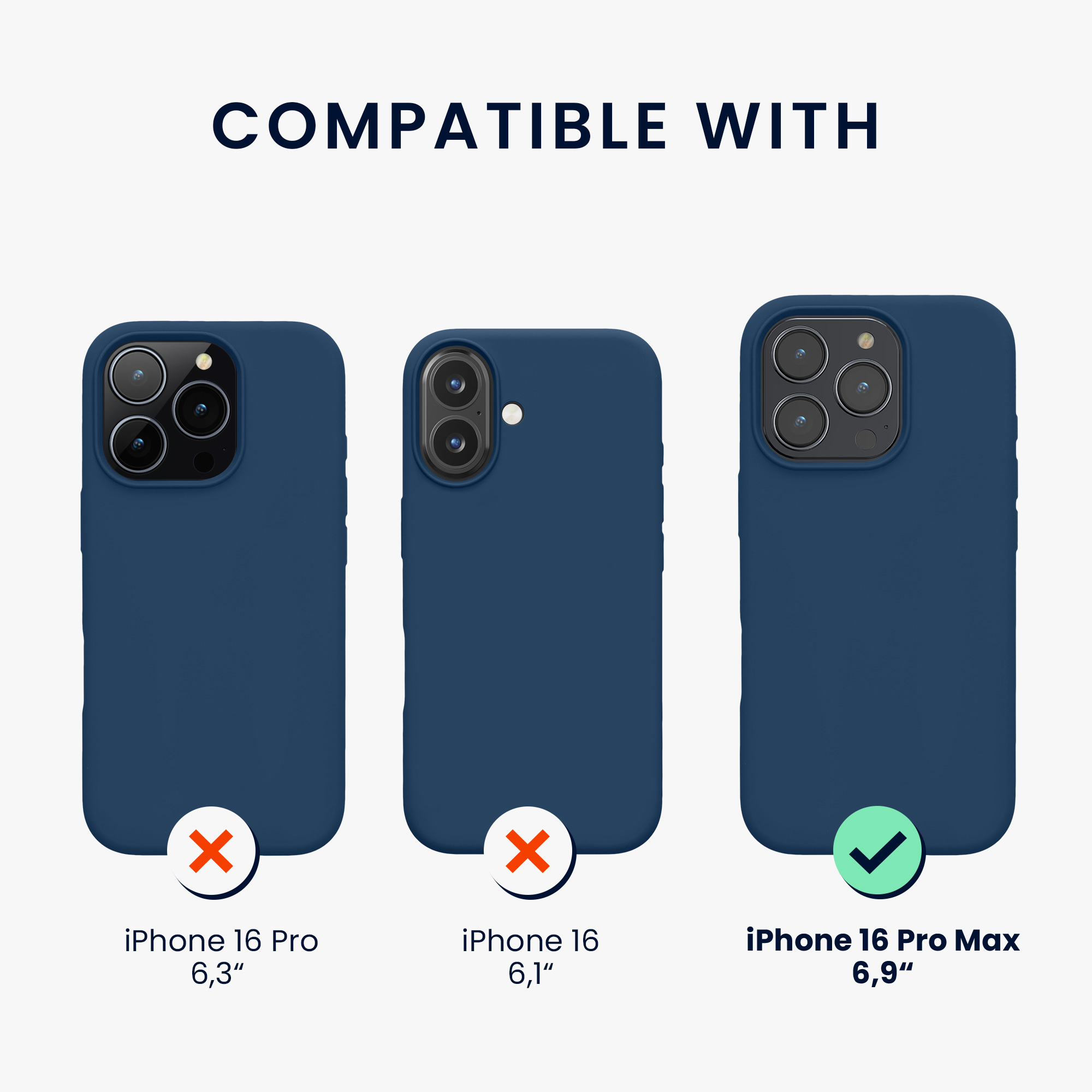 Silikonový kryt na mobil Apple iPhone 16 Pro Max kwmobile - tmavě modrá