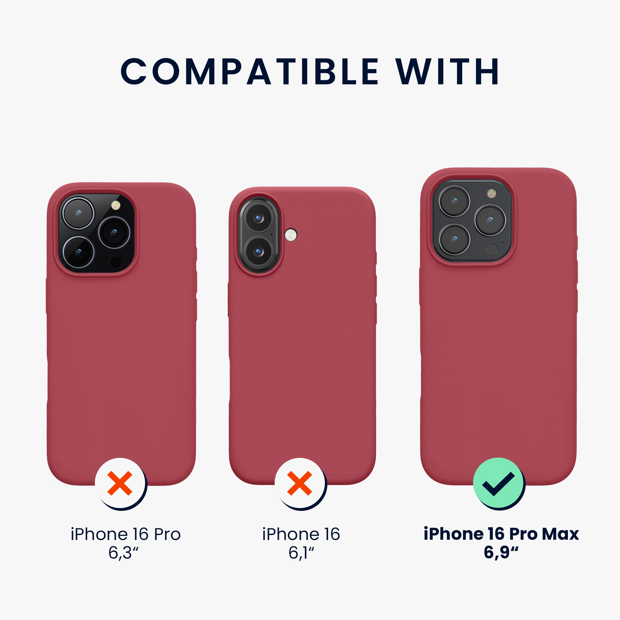 Silikonový kryt na mobil Apple iPhone 16 Pro Max kwmobile - Dark Rose