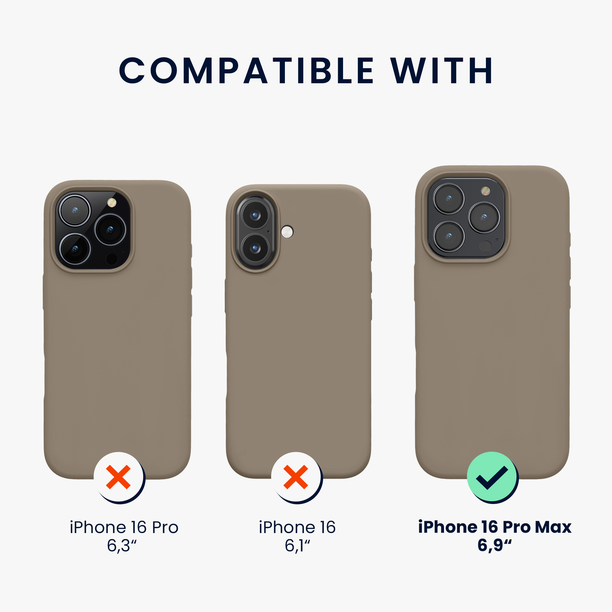 Silikonový kryt na mobil Apple iPhone 16 Pro Max kwmobile - taupe