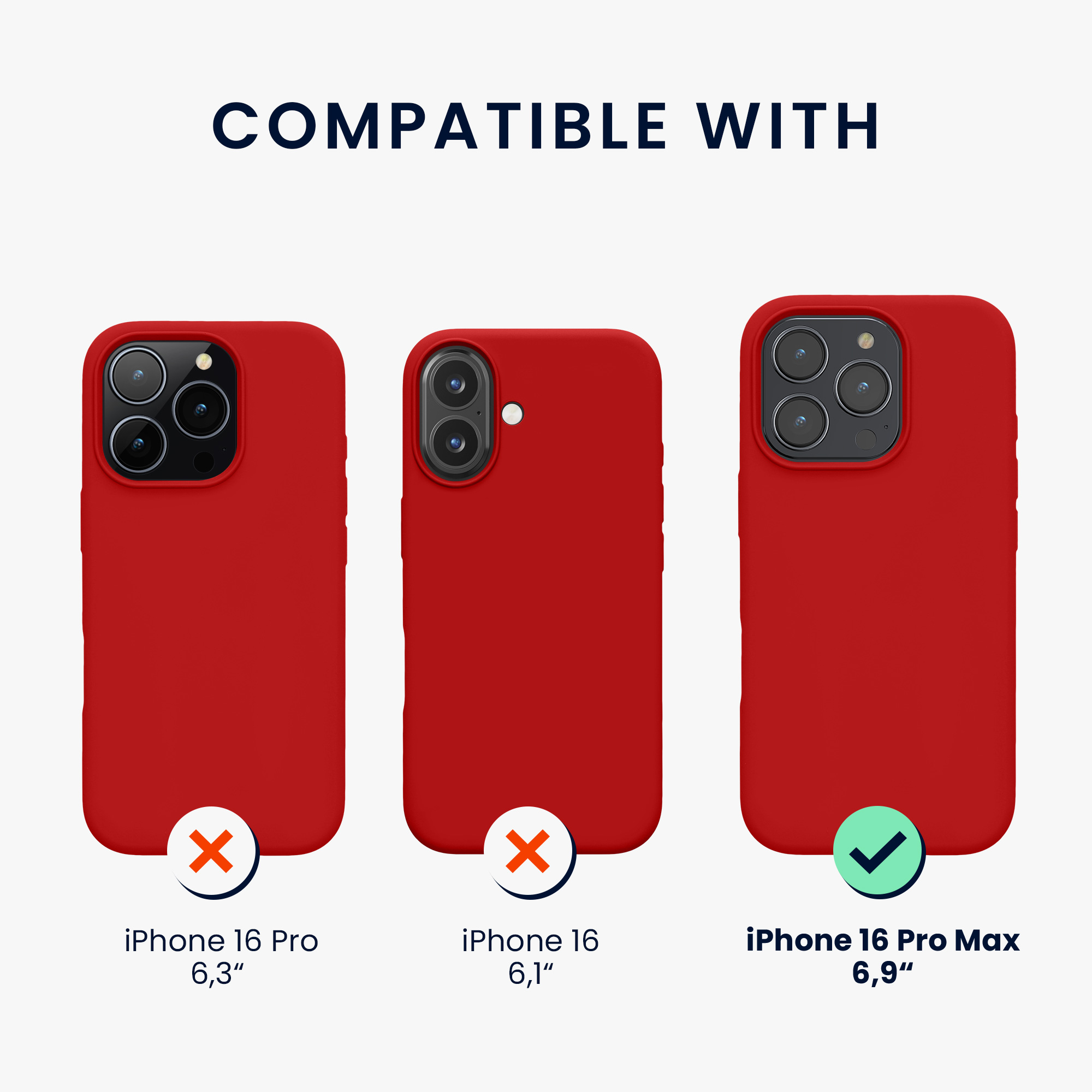 Silikonový kryt na mobil Apple iPhone 16 Pro Max kwmobile - červená