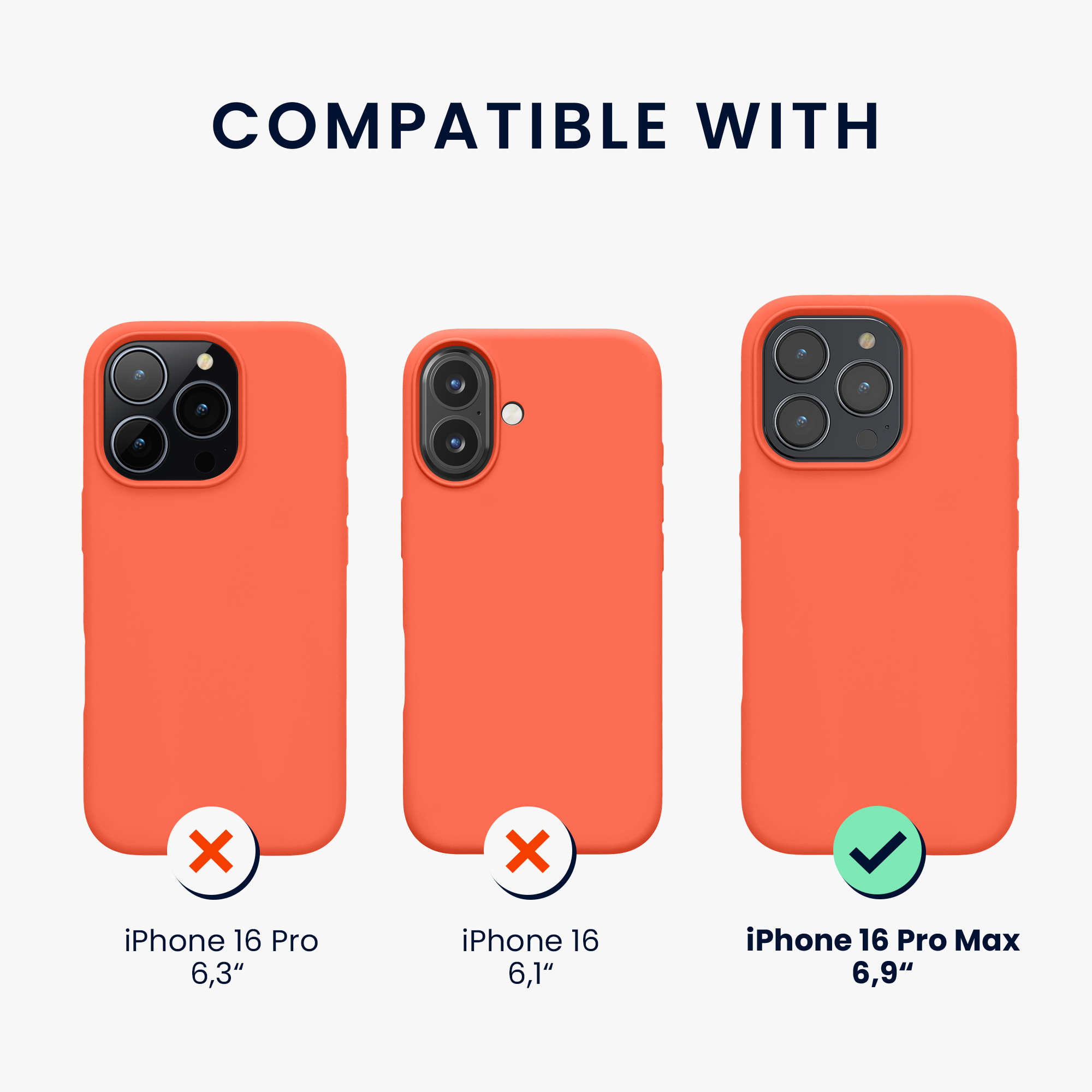 Silikonový kryt na mobil Apple iPhone 16 Pro Max kwmobile - korálová