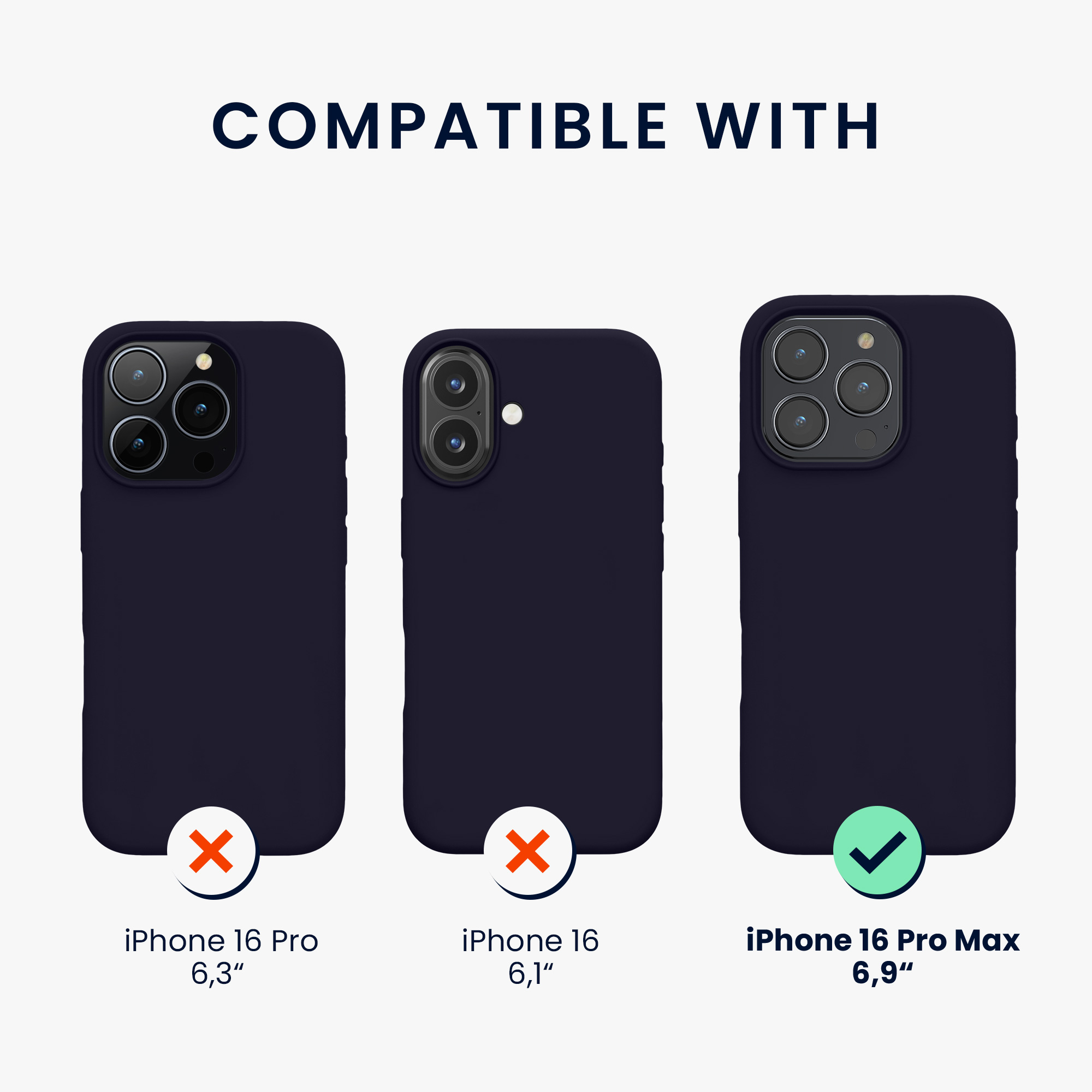 Pouzdro pro Apple iPhone 16 Pro Max kwmobile silikonové - hluboký oceán