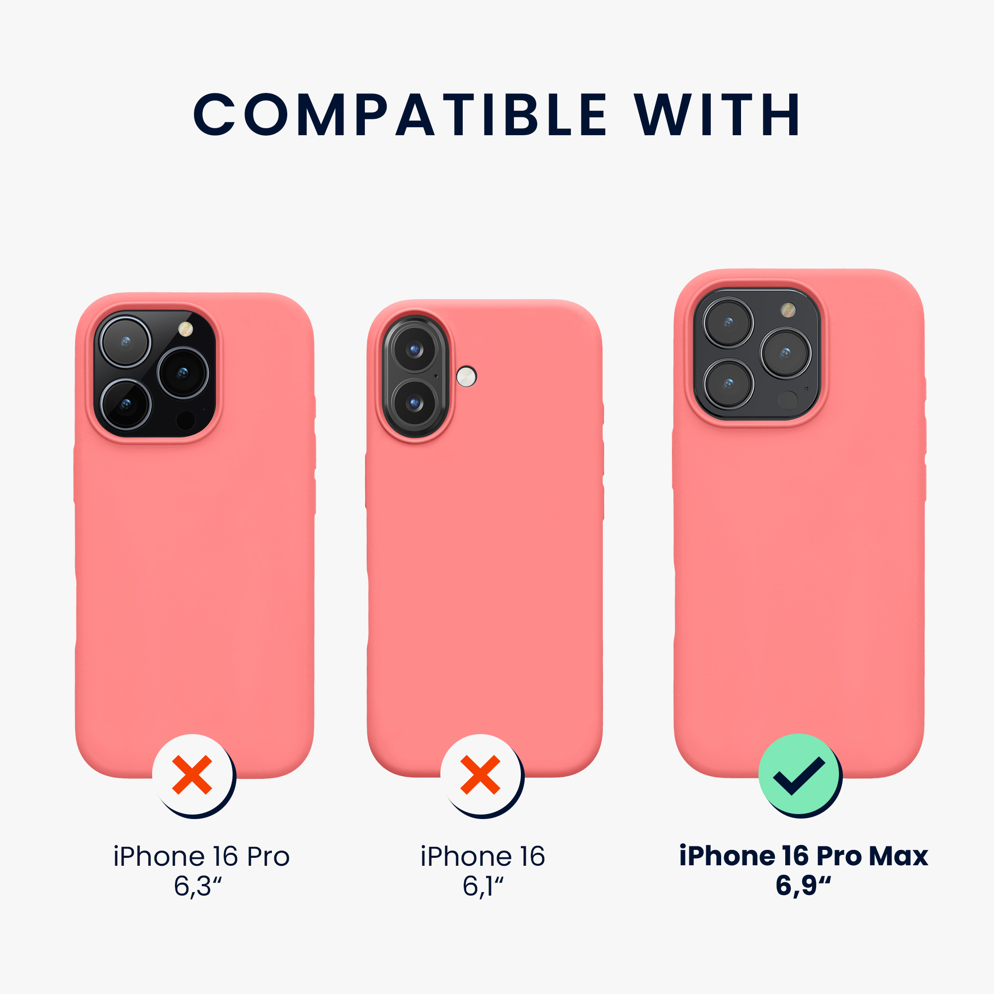 Pouzdro pro Apple iPhone 16 Pro Max kwmobile silikonové - pastelová korálová