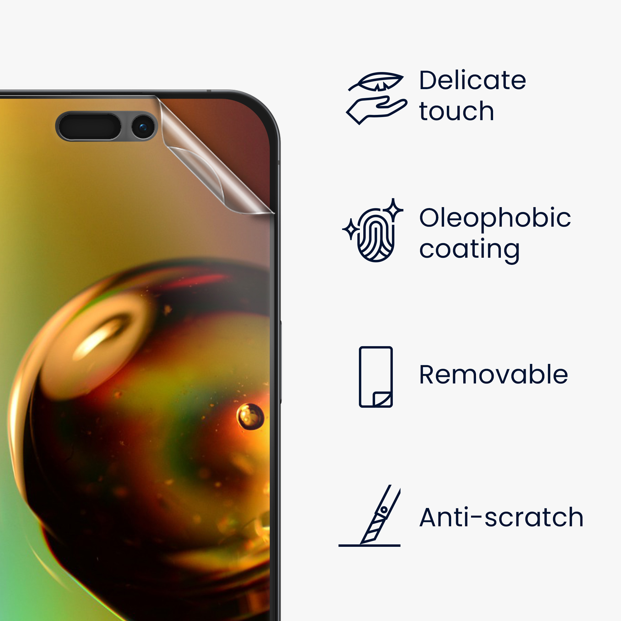 Ochranná fólie Kwmobile pro iPhone 16 Pro Max - 3x ultra-clear transparent phone films