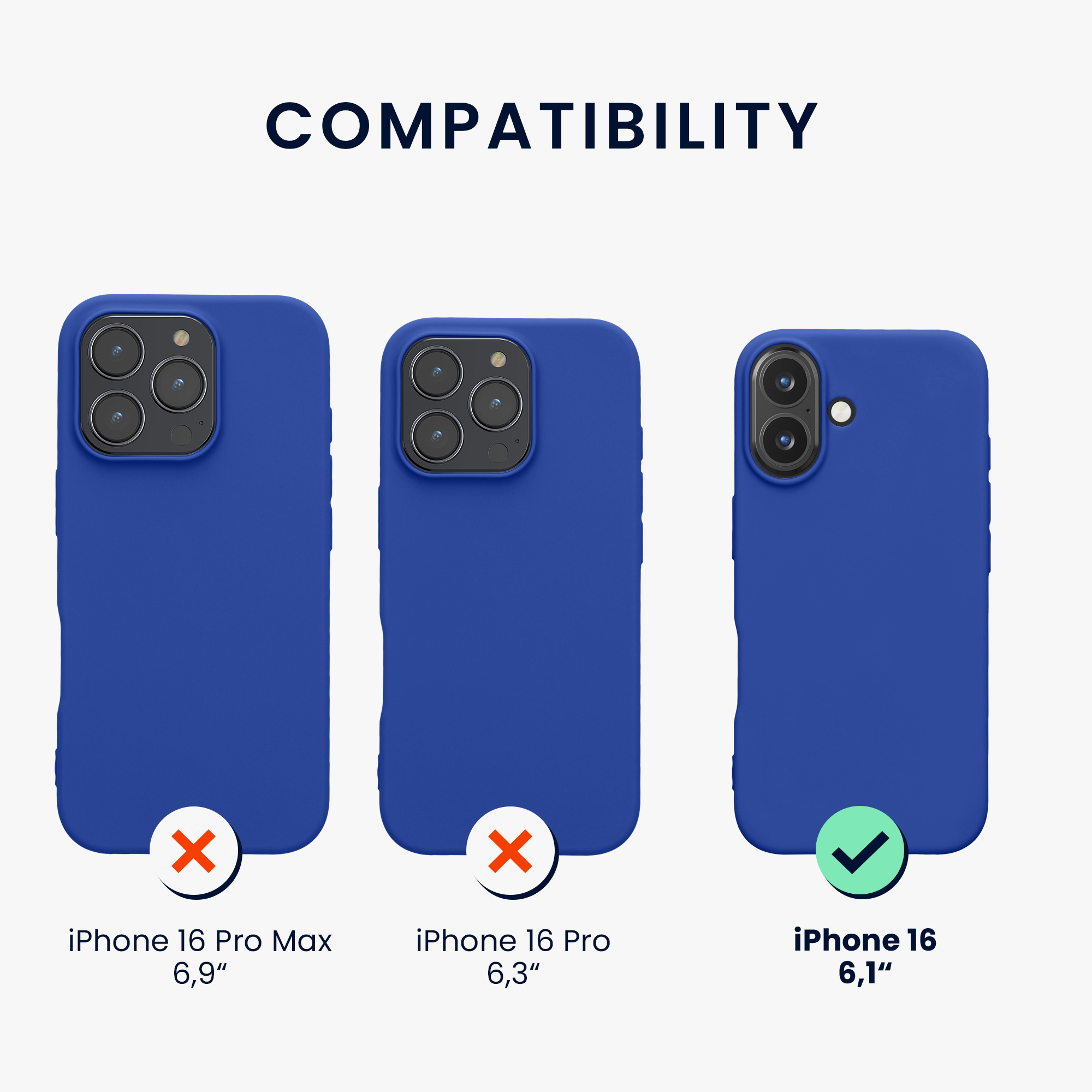 Silikonový kryt kwmobile pro iPhone 16 - baltsky modrá