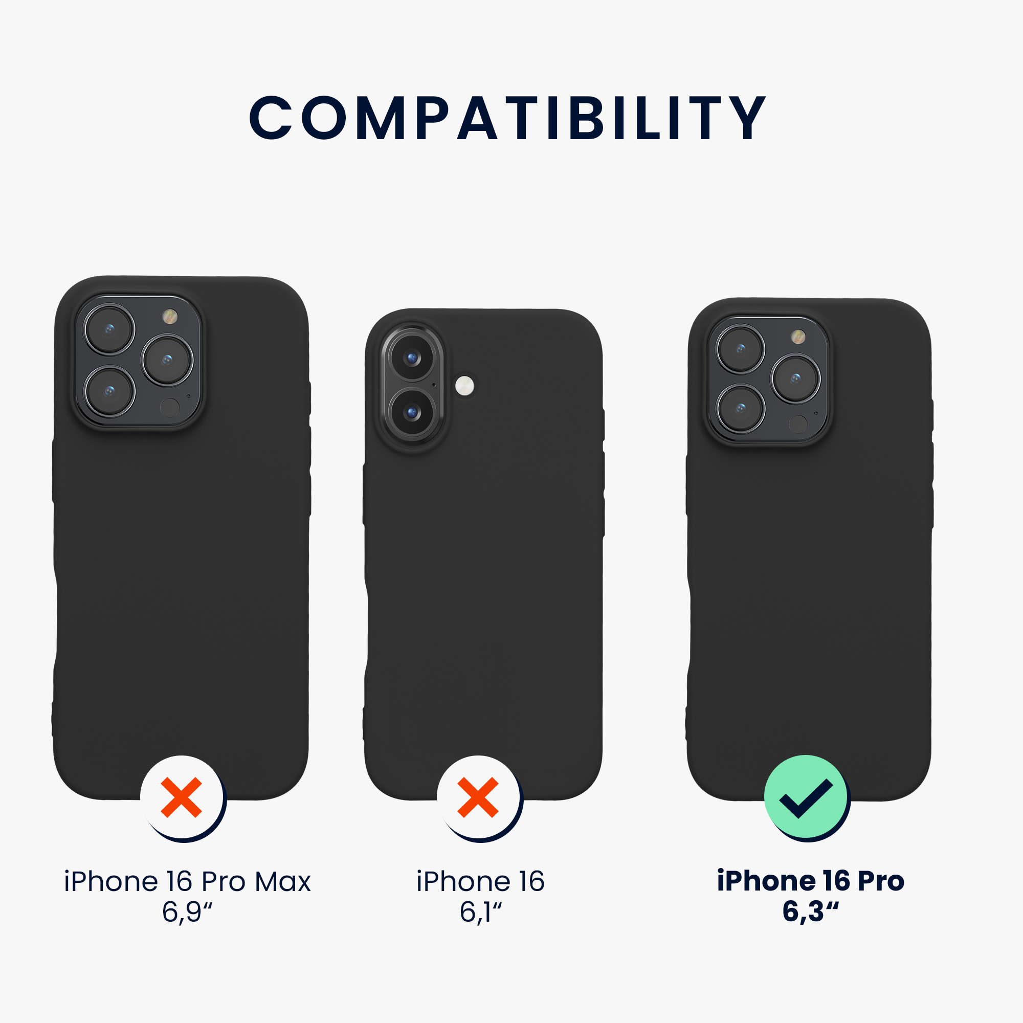 Silikonový kryt na mobil Apple iPhone 16 Pro kwmobile - černá