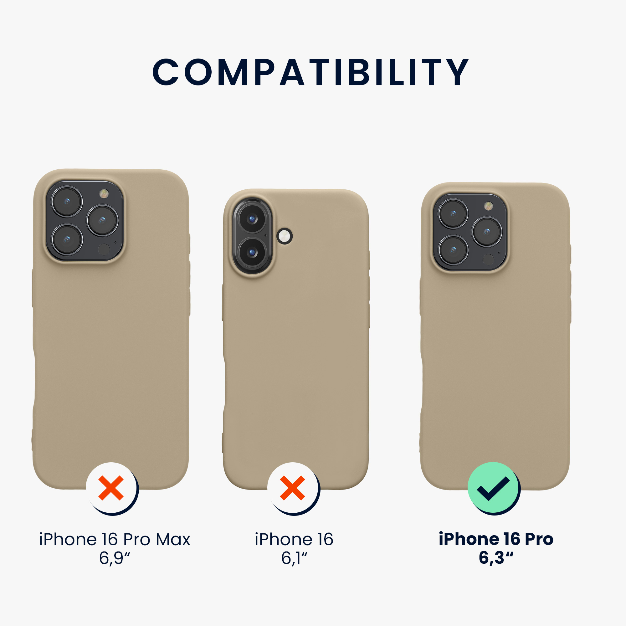 Silikonový kryt na mobil Apple iPhone 16 Pro kwmobile - Cream