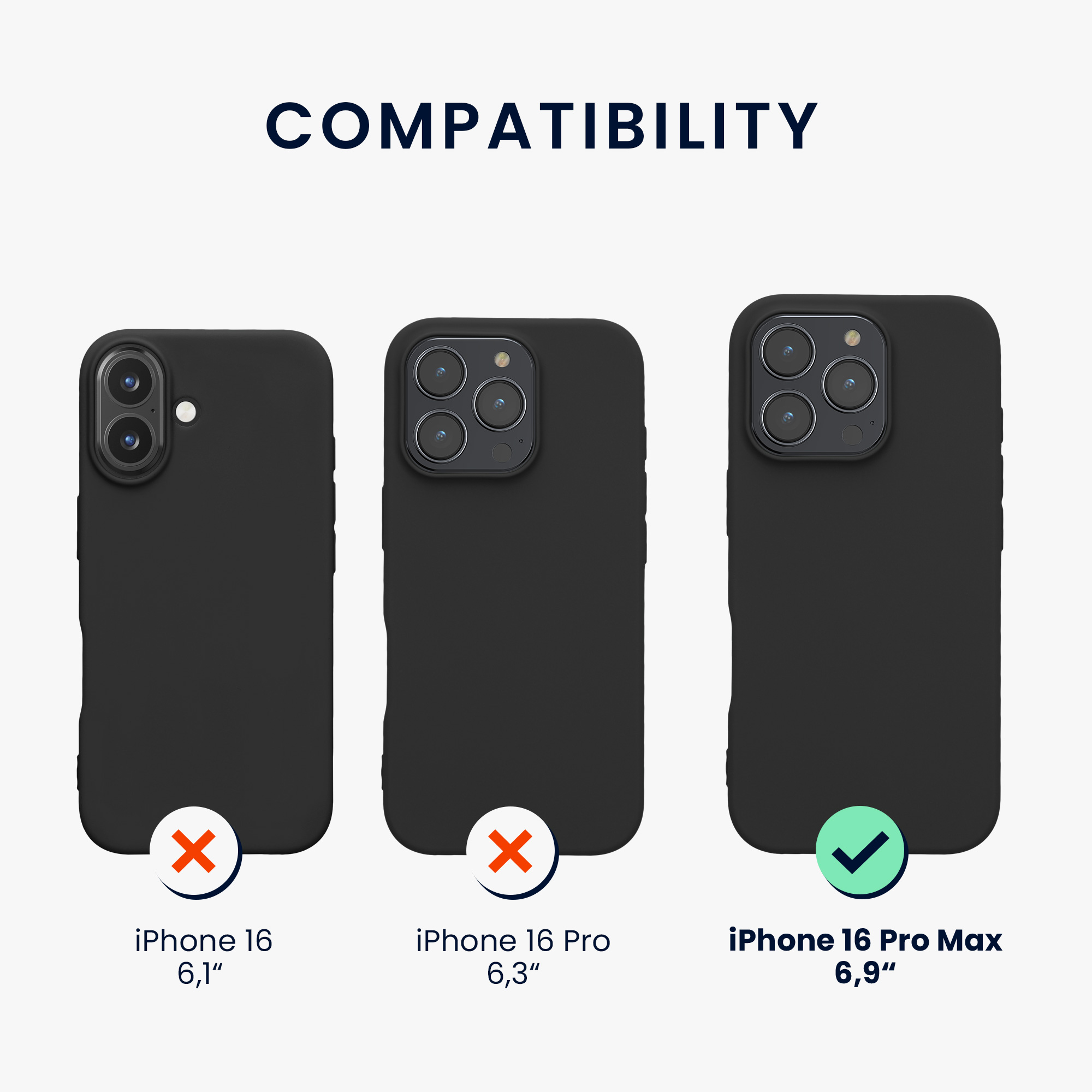 Silikonový kryt na mobil Apple iPhone 16 Pro Max kwmobile - černá