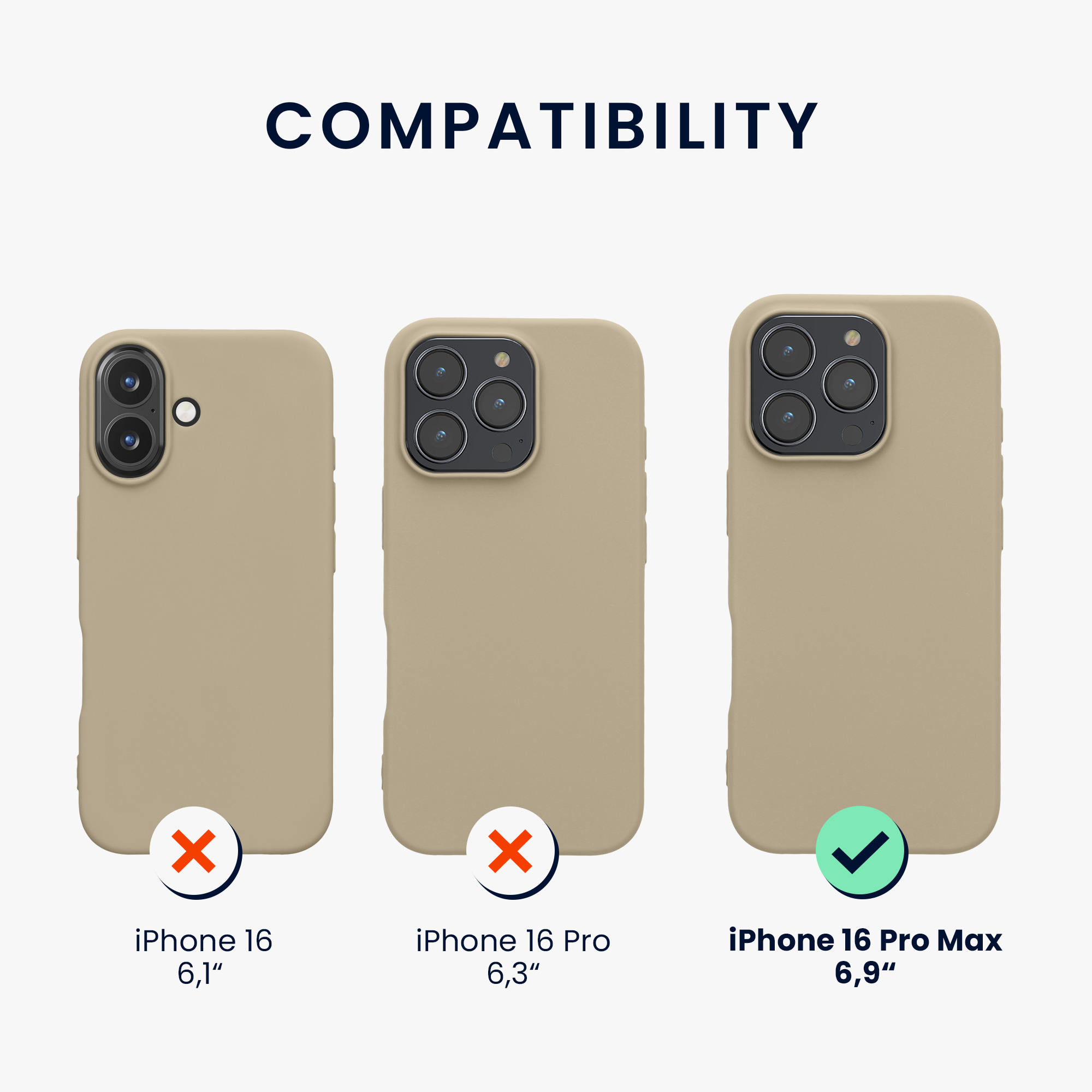 Silikonový kryt na mobil Apple iPhone 16 Pro Max kwmobile - Cream
