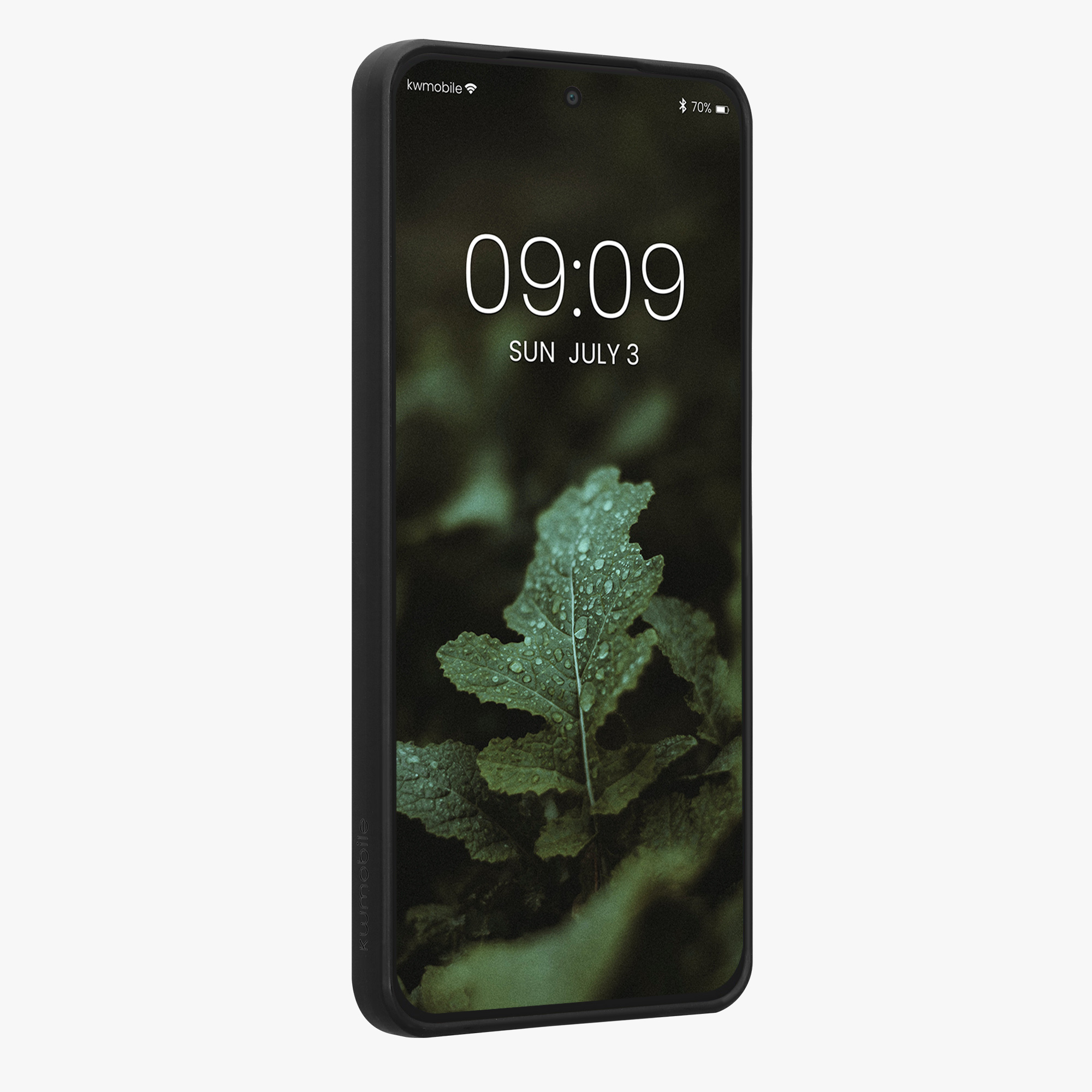 Dřevěný kryt na mobil Motorola Edge 60 Neo / Edge 50 Neo / ThinkPhone 25 kwmobile TPU rámeček tmavě hnědá