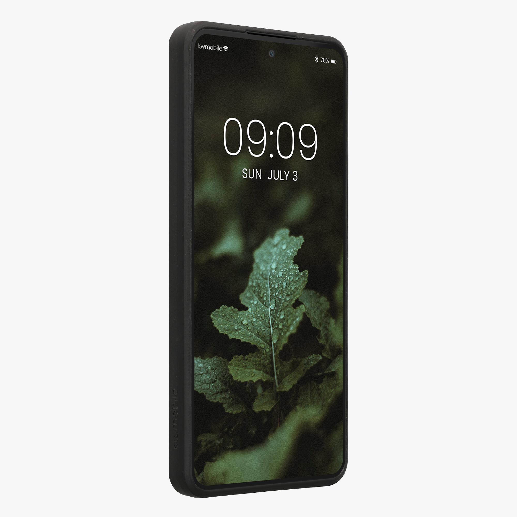 Dřevěný kryt na mobil Motorola Moto G54 5G, nárazuvzdorný - kwmobile, tmavě hnědý