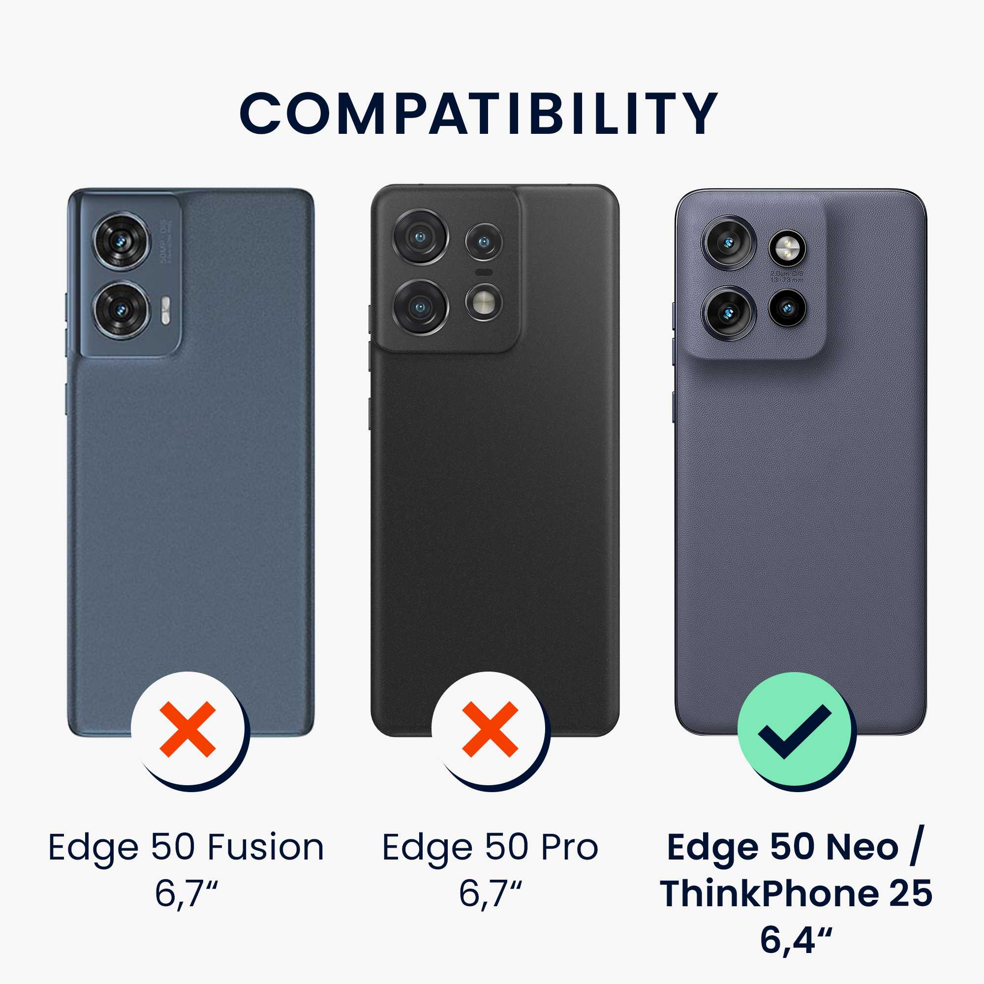 Kryt na mobil Motorola Edge 60 Neo / Edge 50 Neo / ThinkPhone 25 kwmobile TPU baltická modrá