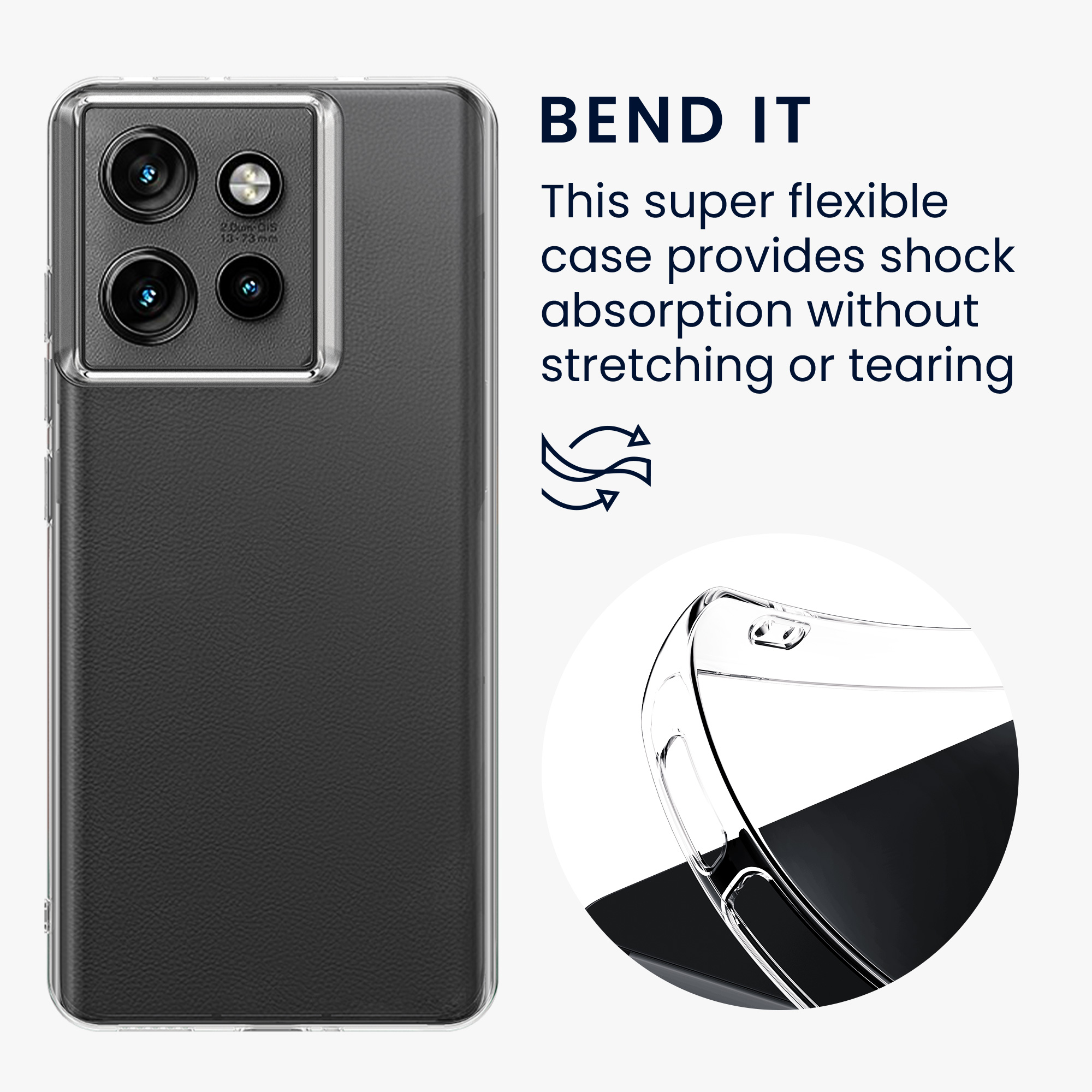 Průhledný kryt na mobil Motorola Edge 60 Neo / Edge 50 Neo / ThinkPhone 25 kwmobile TPU transparentní