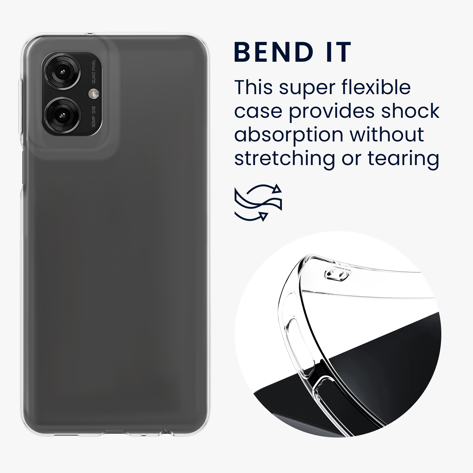 Transparentní kryt kwmobile pro Motorola Moto G55 5G - Transparentní