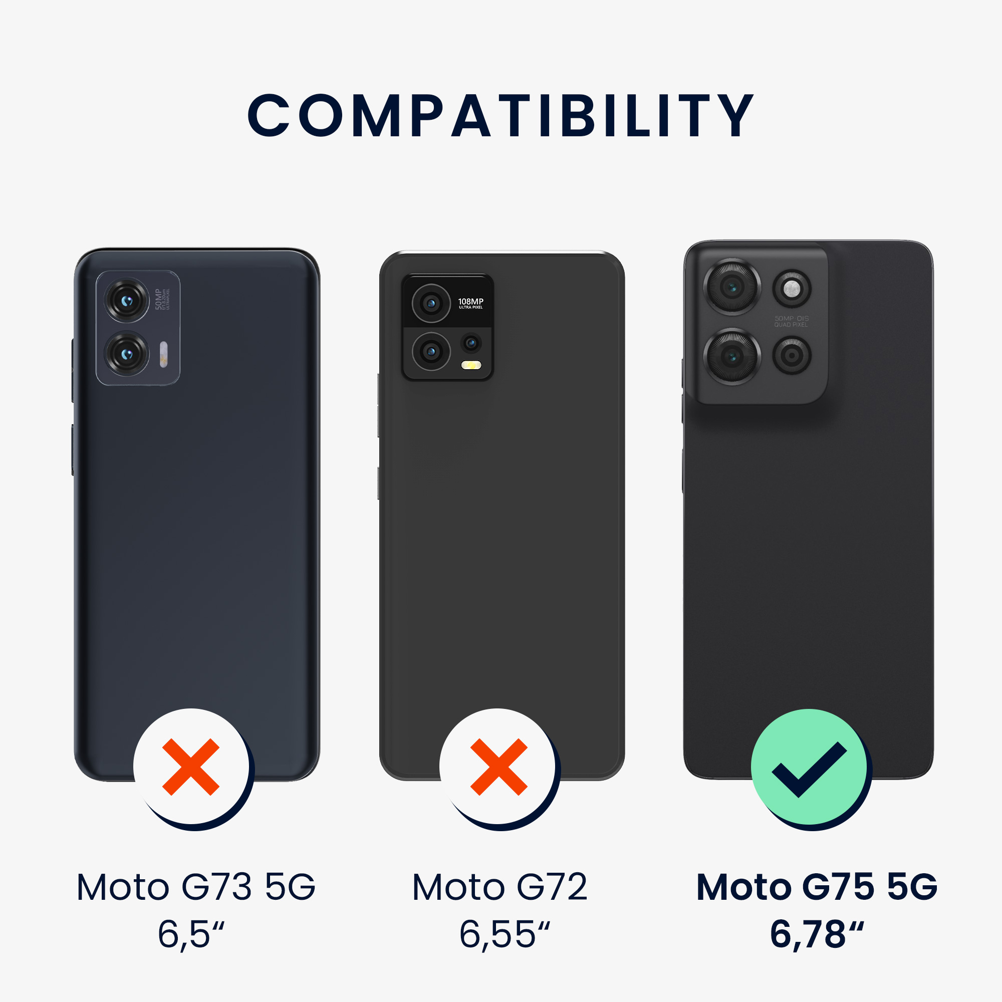 Kwmobile Silikonový kryt Motorola Moto G75 5G černá