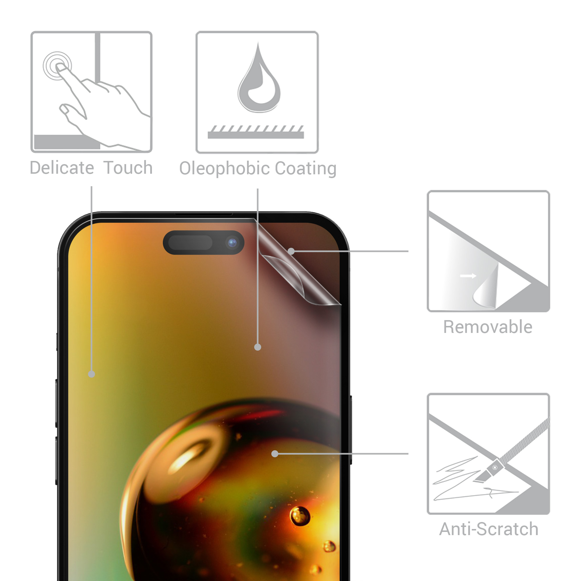 Matná ochranná fólie kwmobile pro iPhone 16