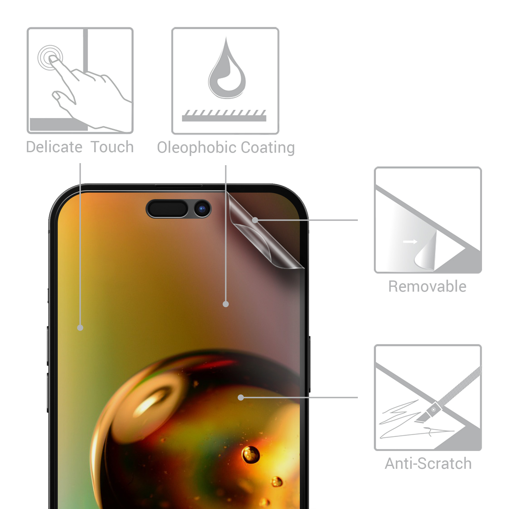 Ochranná fólie na displej Apple iPhone 16 Plus kwmobile - Matte