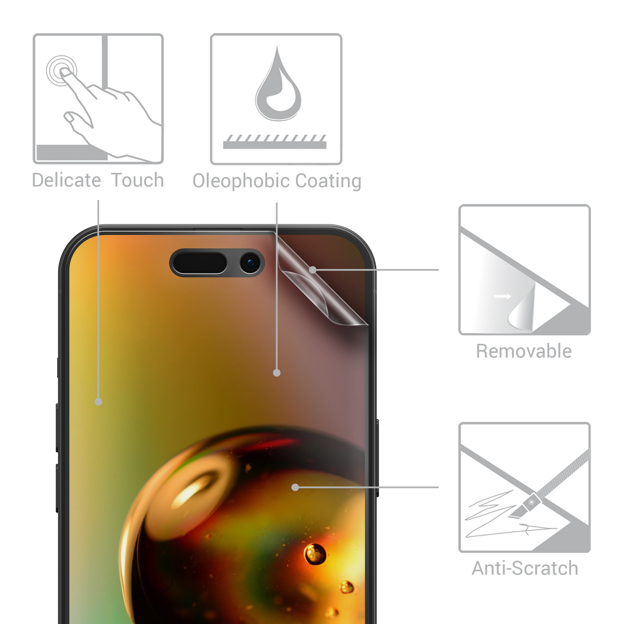 Ochranná fólie Kwmobile pro iPhone 16 Pro Max - matná