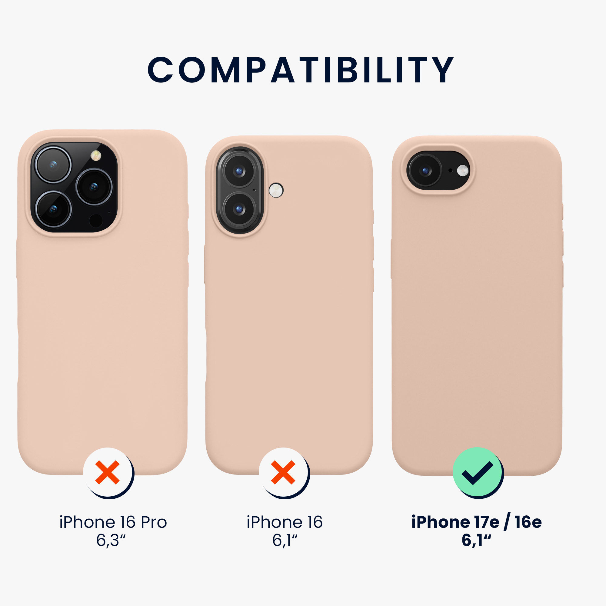 Silikonový kryt Kwmobile pro iPhone 17e / 16e - wireless charging coconut swirl