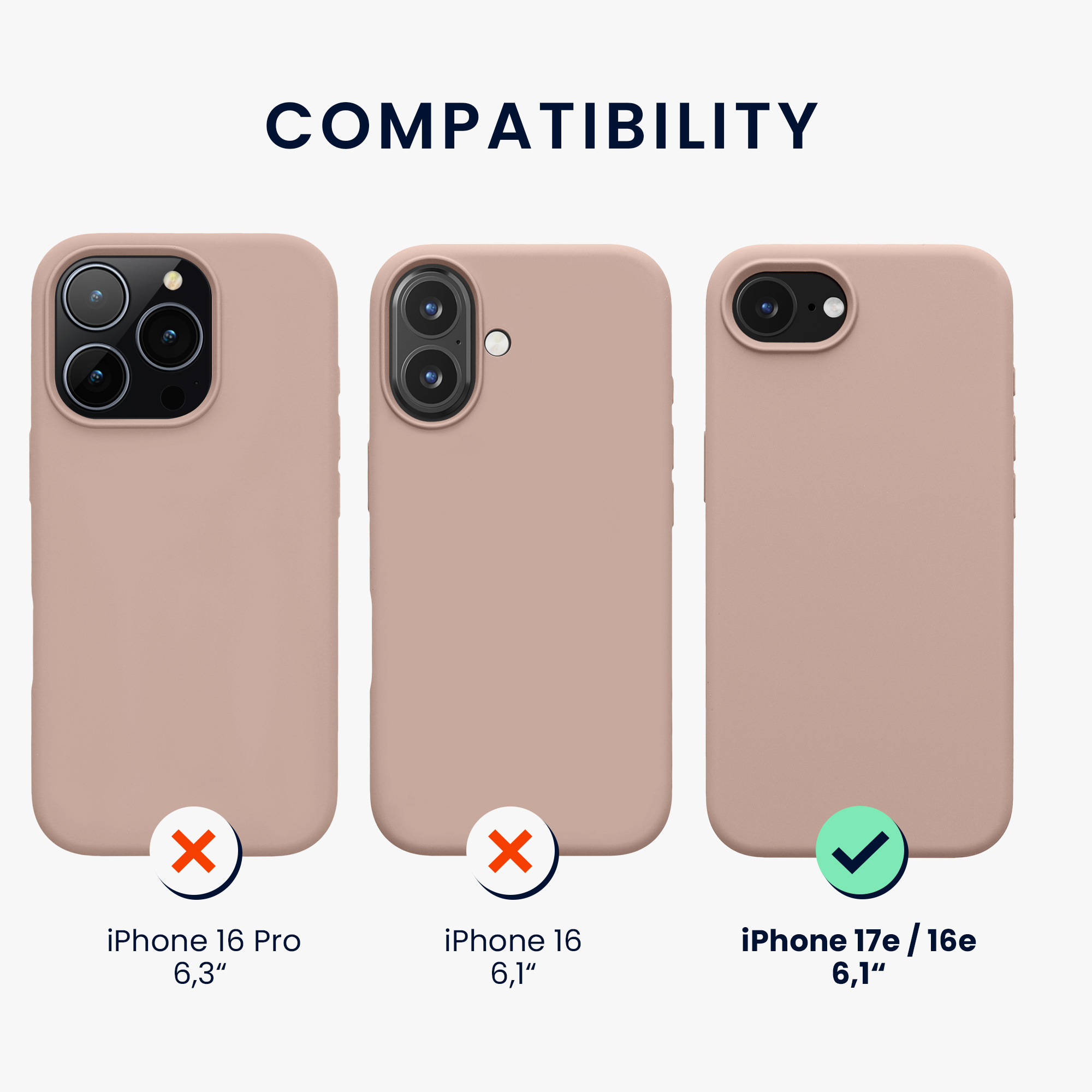 Silikonový kryt kwmobile pro Apple iPhone 17e / iPhone 16e - růžová