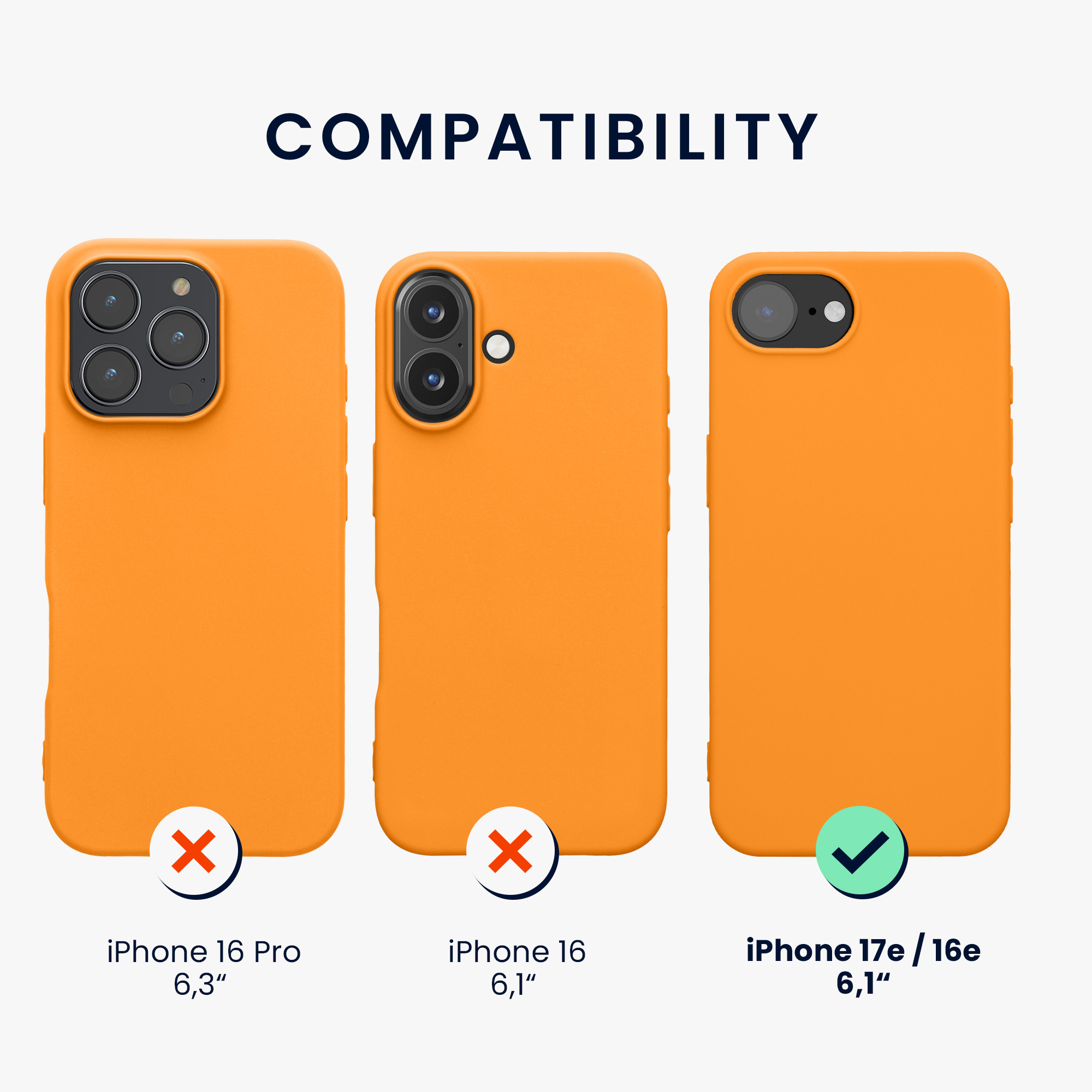 Silikonový kryt Kwmobile pro iPhone 17e / 16e - fruity orange