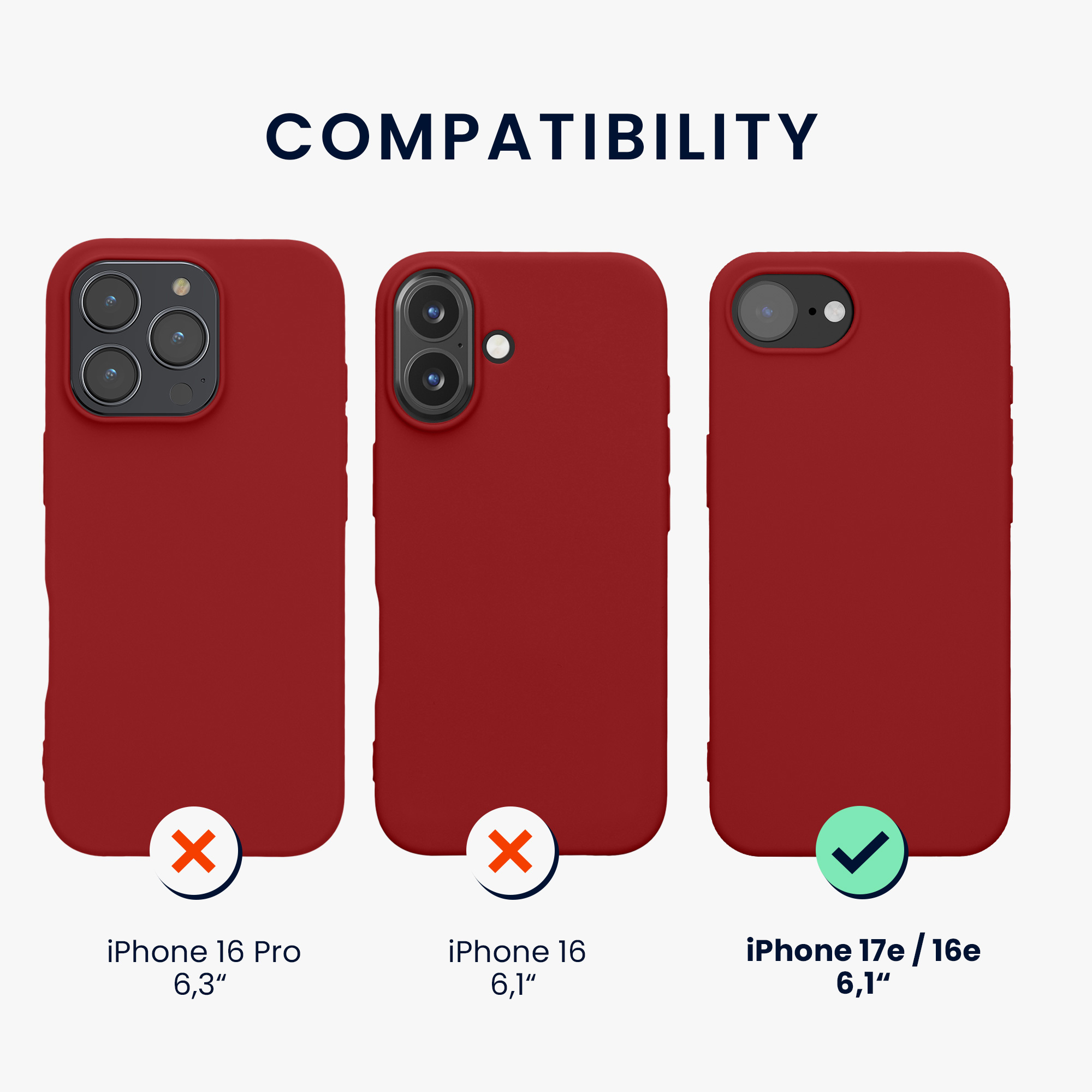 Pouzdro pro Apple iPhone 17e / iPhone 16e kwmobile TPU - rebarborová červená