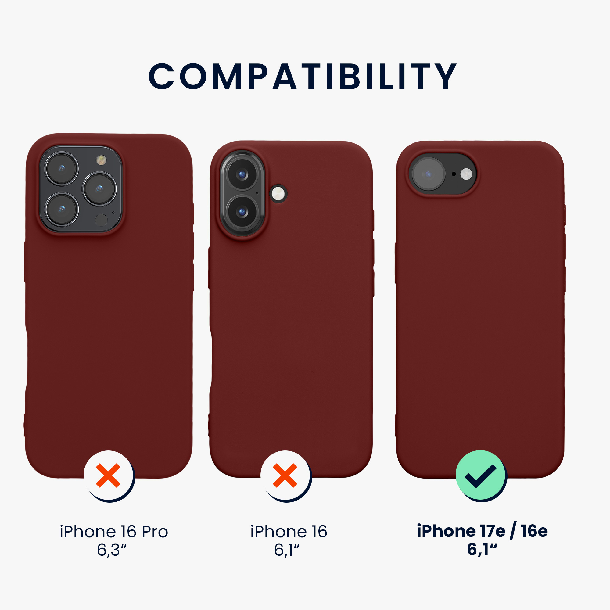 Pouzdro pro Apple iPhone 17e / iPhone 16e kwmobile TPU - hnědočervená