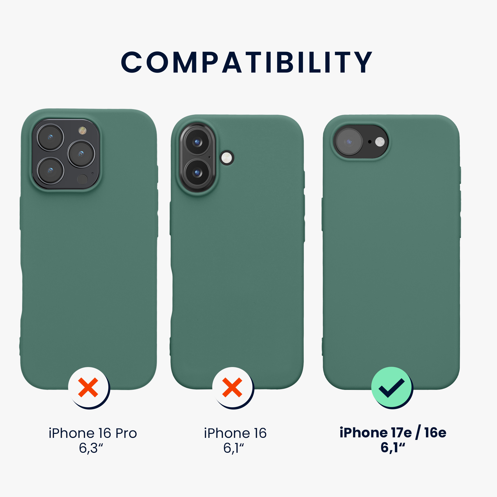 Pouzdro pro Apple iPhone 17e / iPhone 16e kwmobile TPU - lesní zelená